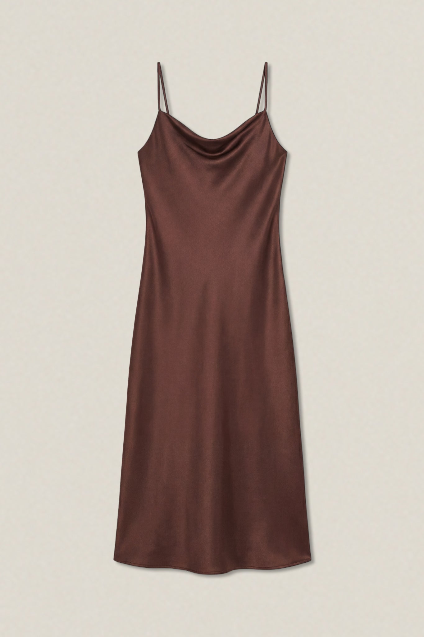 Nella | Satin cowl neck dress