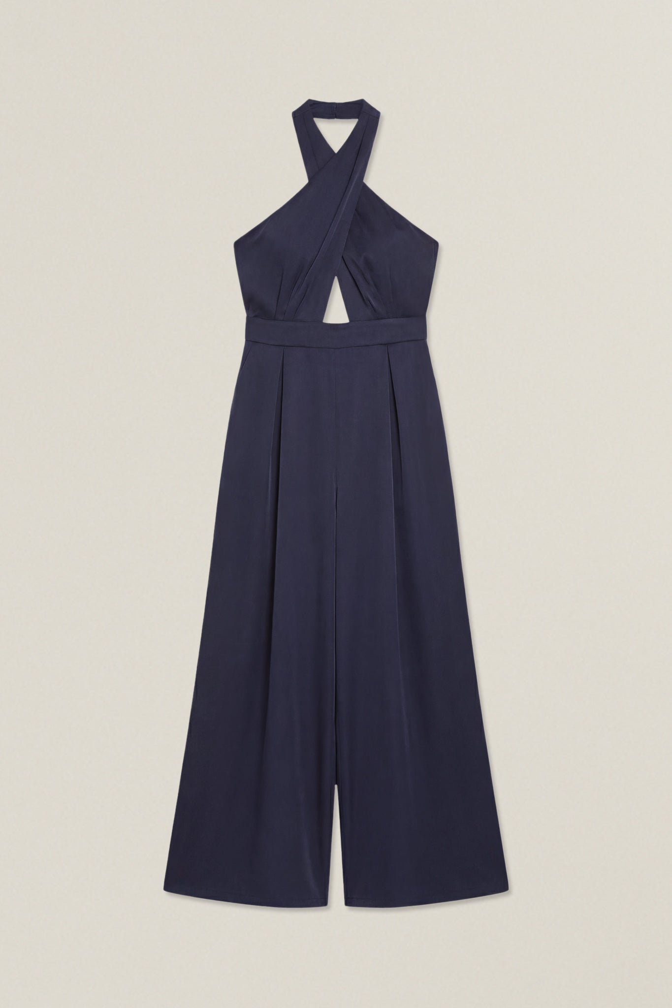 Belinda | Satin halter neck jumpsuit