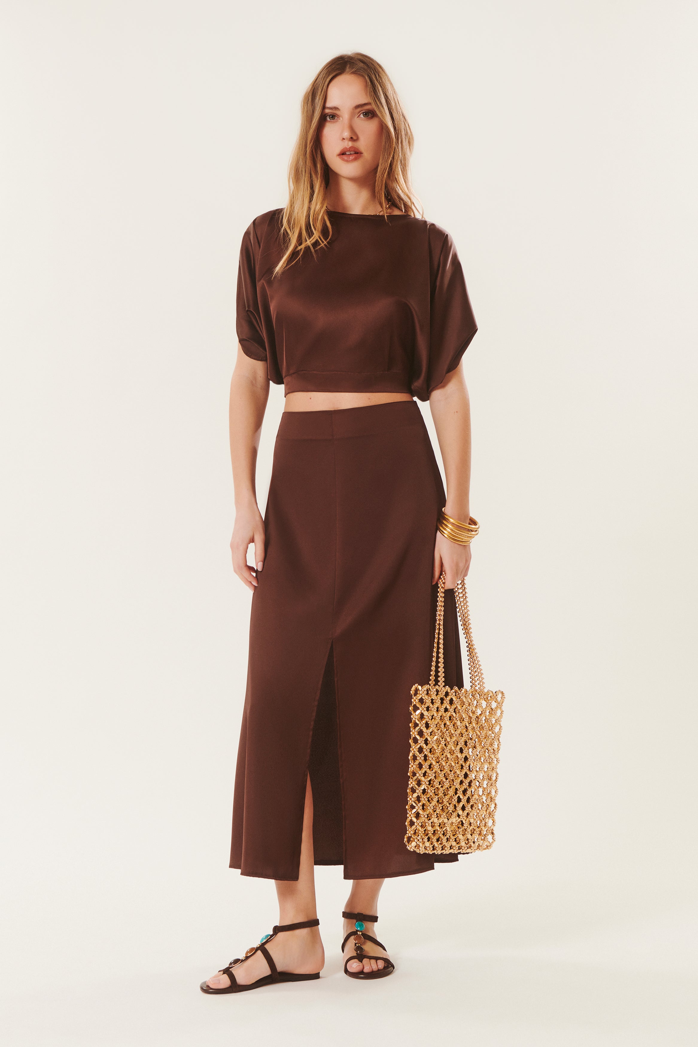 Balto | Top satinato da annodare