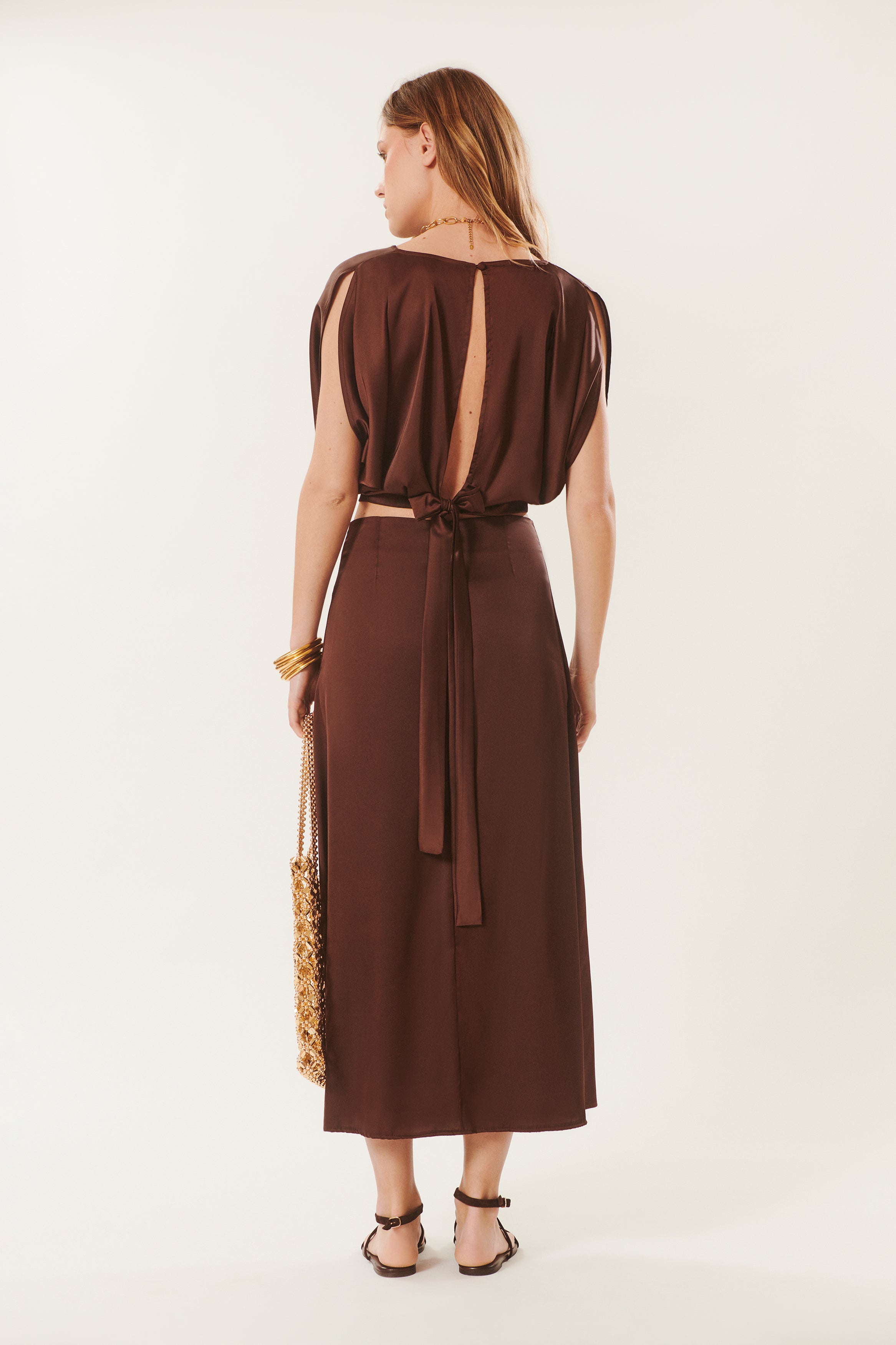 Balto | Top satinato da annodare