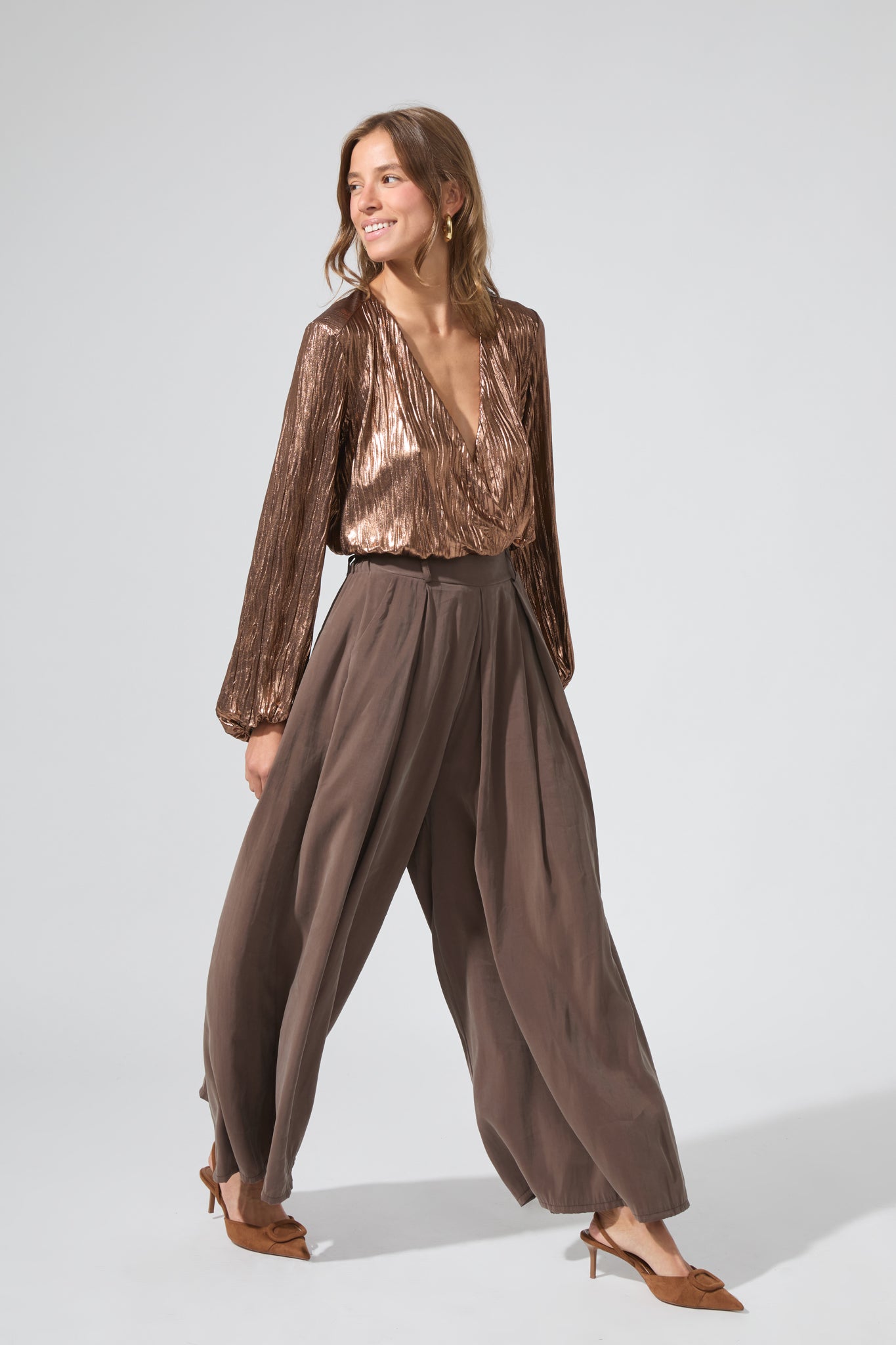 Barbara | Lamé short top