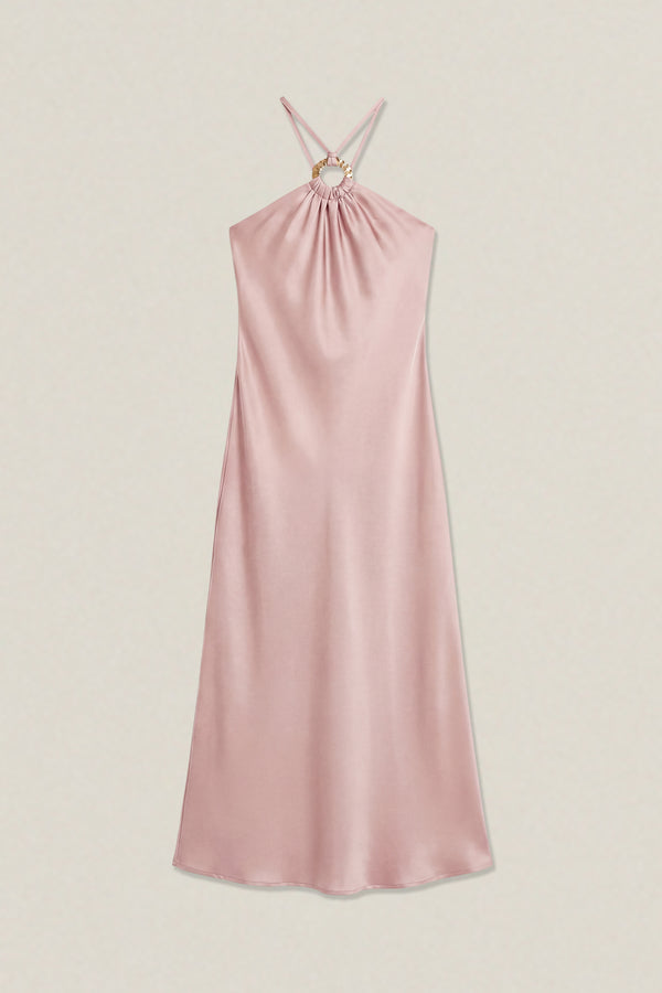 Caroline | Robe longue satinée