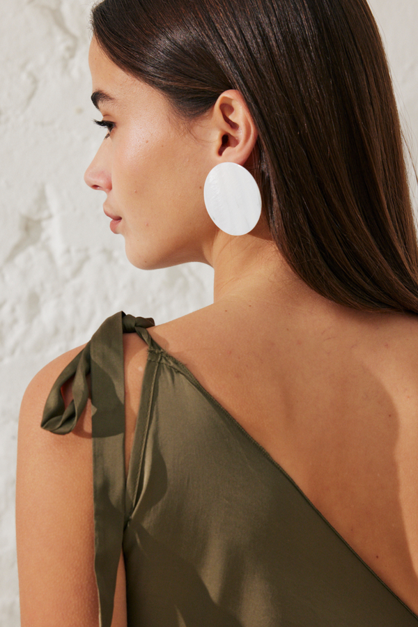 Iris | Asymmetrical satin dress