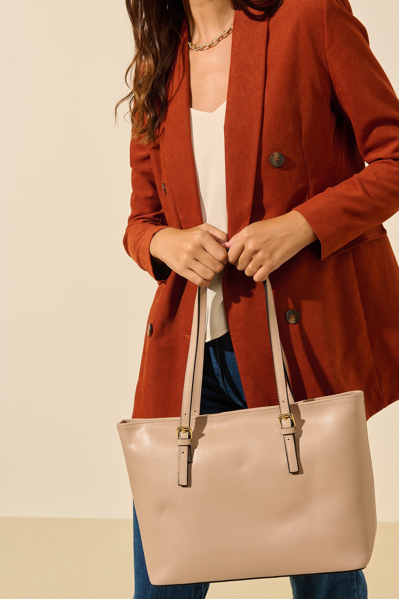 Sana I Leather shopping bag