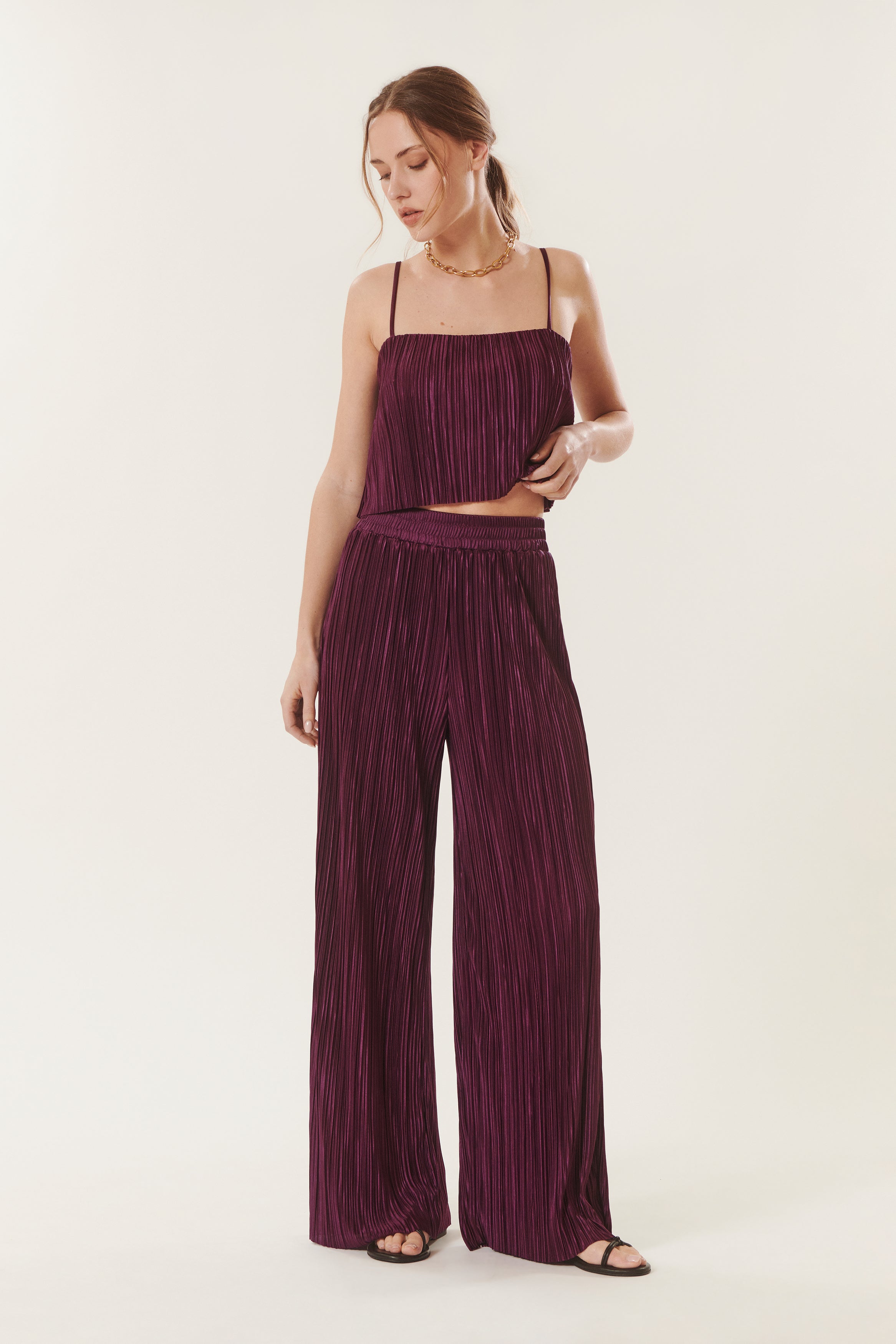 Andrew | Crop-top plissé