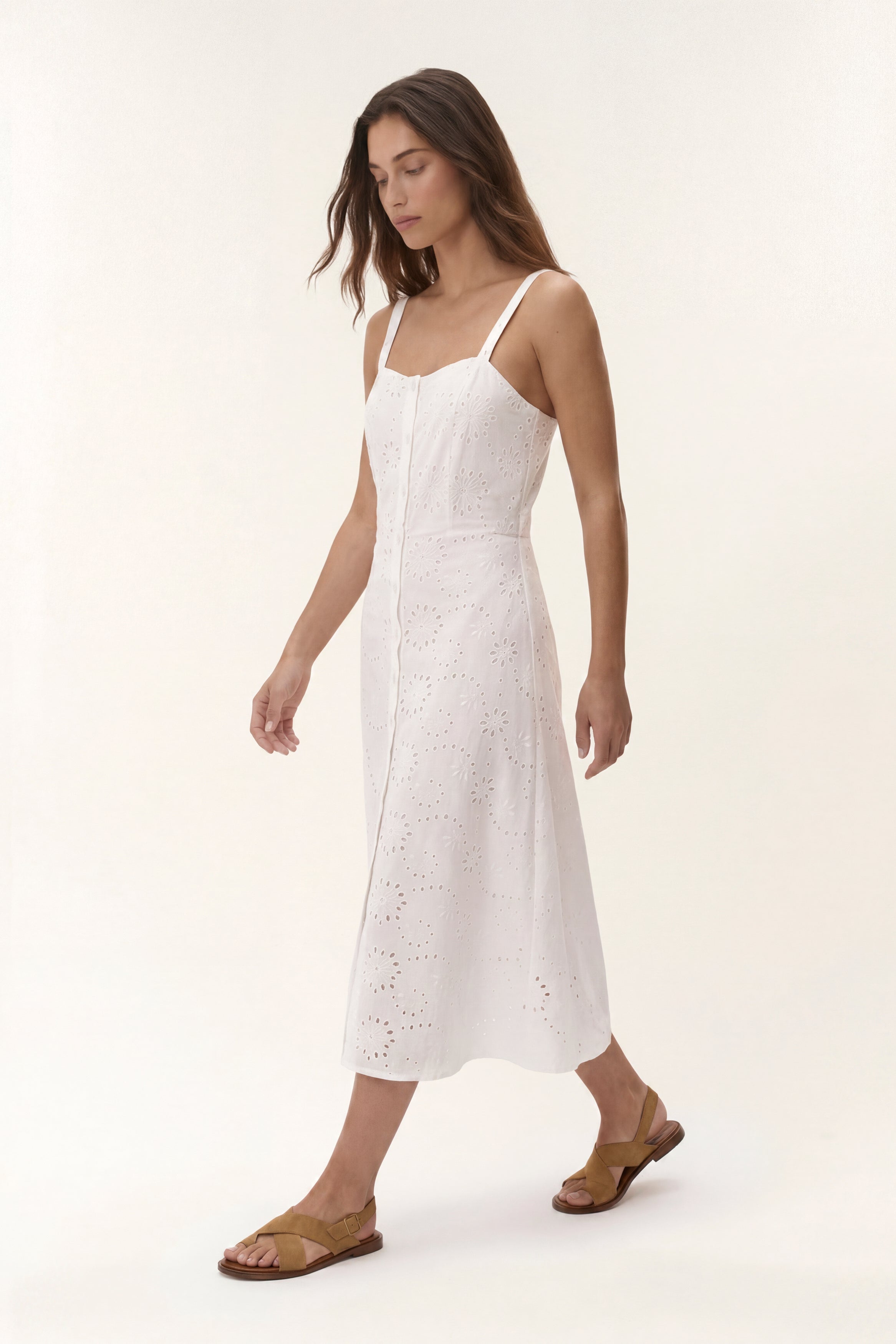 Cameron | Abito midi in macramè