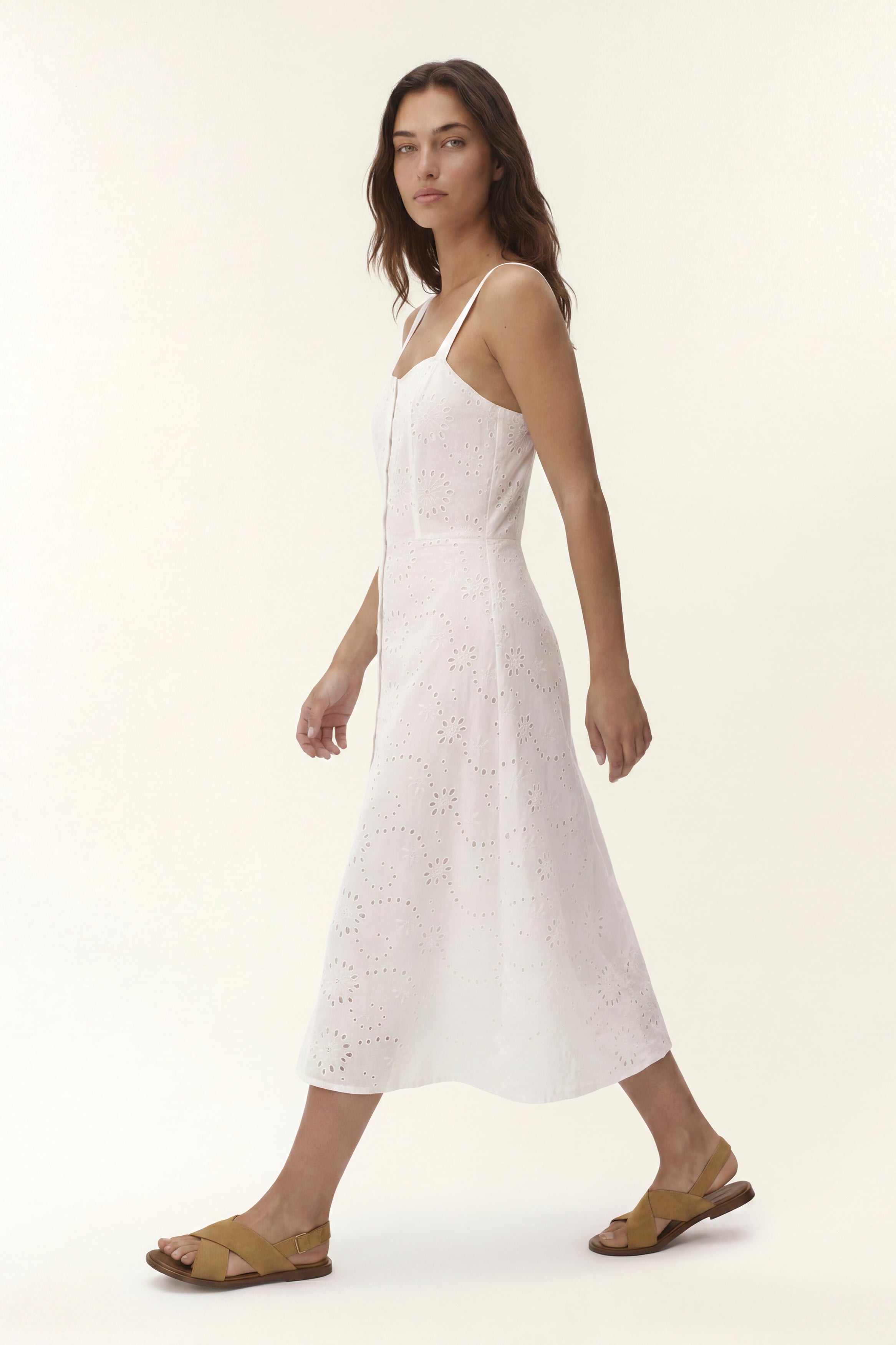 Cameron | Abito midi in macramè