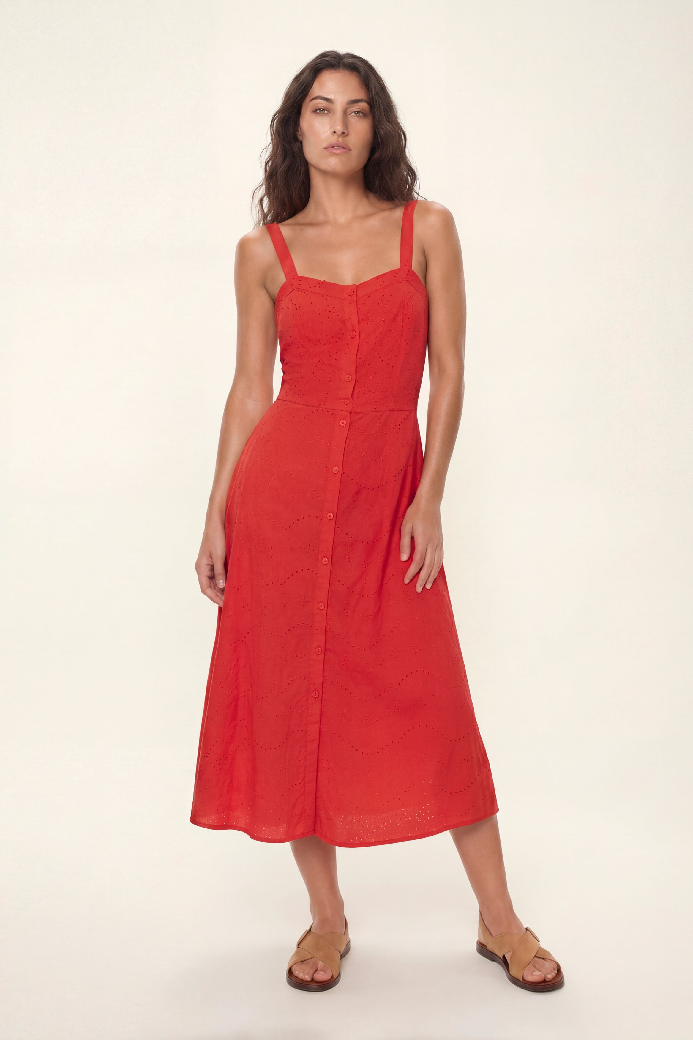 Cameron | Abito midi in macramè