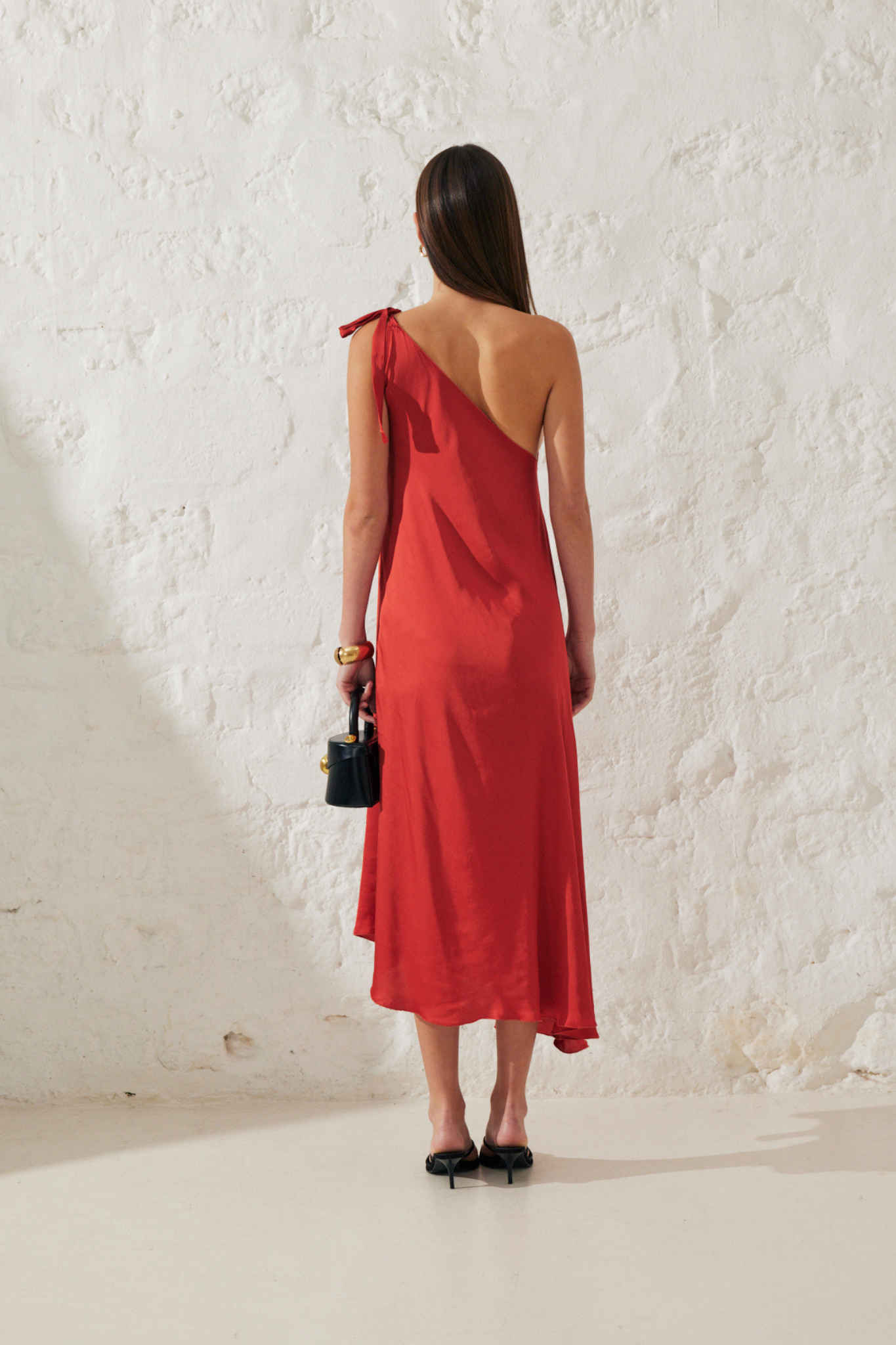 Iris | Asymmetrical satin dress