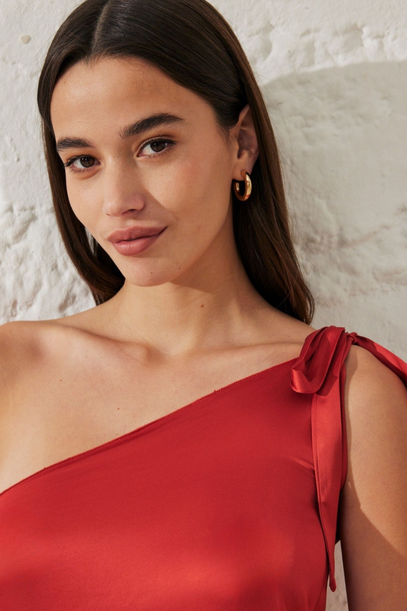 Iris | Asymmetrical satin dress