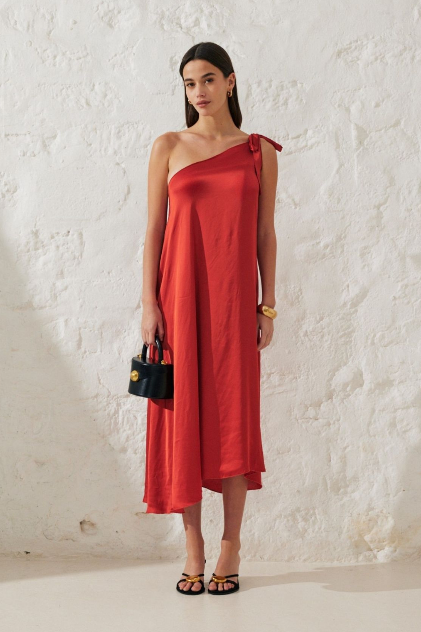 Iris | Asymmetrical satin dress