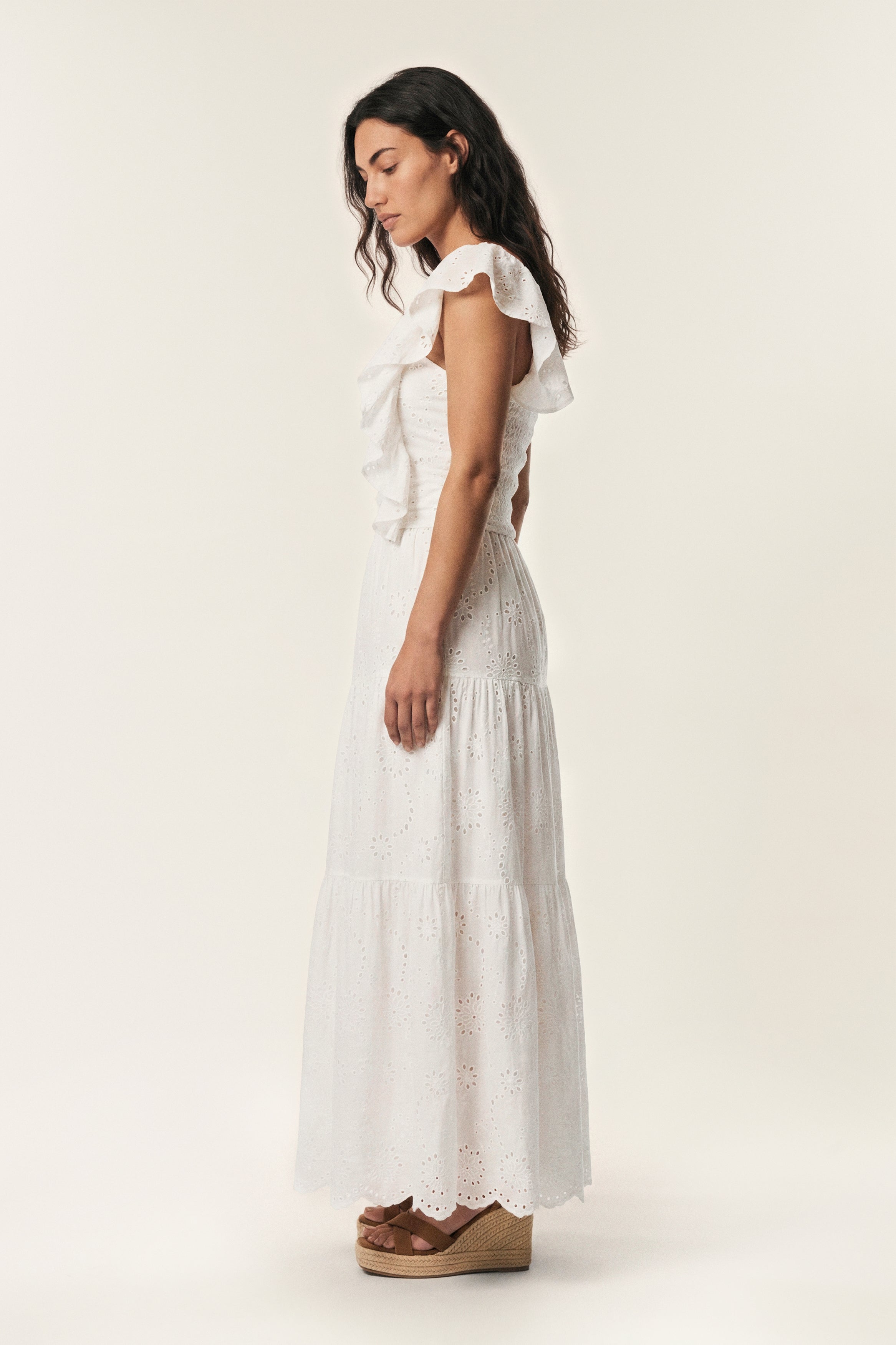 Elodie | Jupe longue macramé