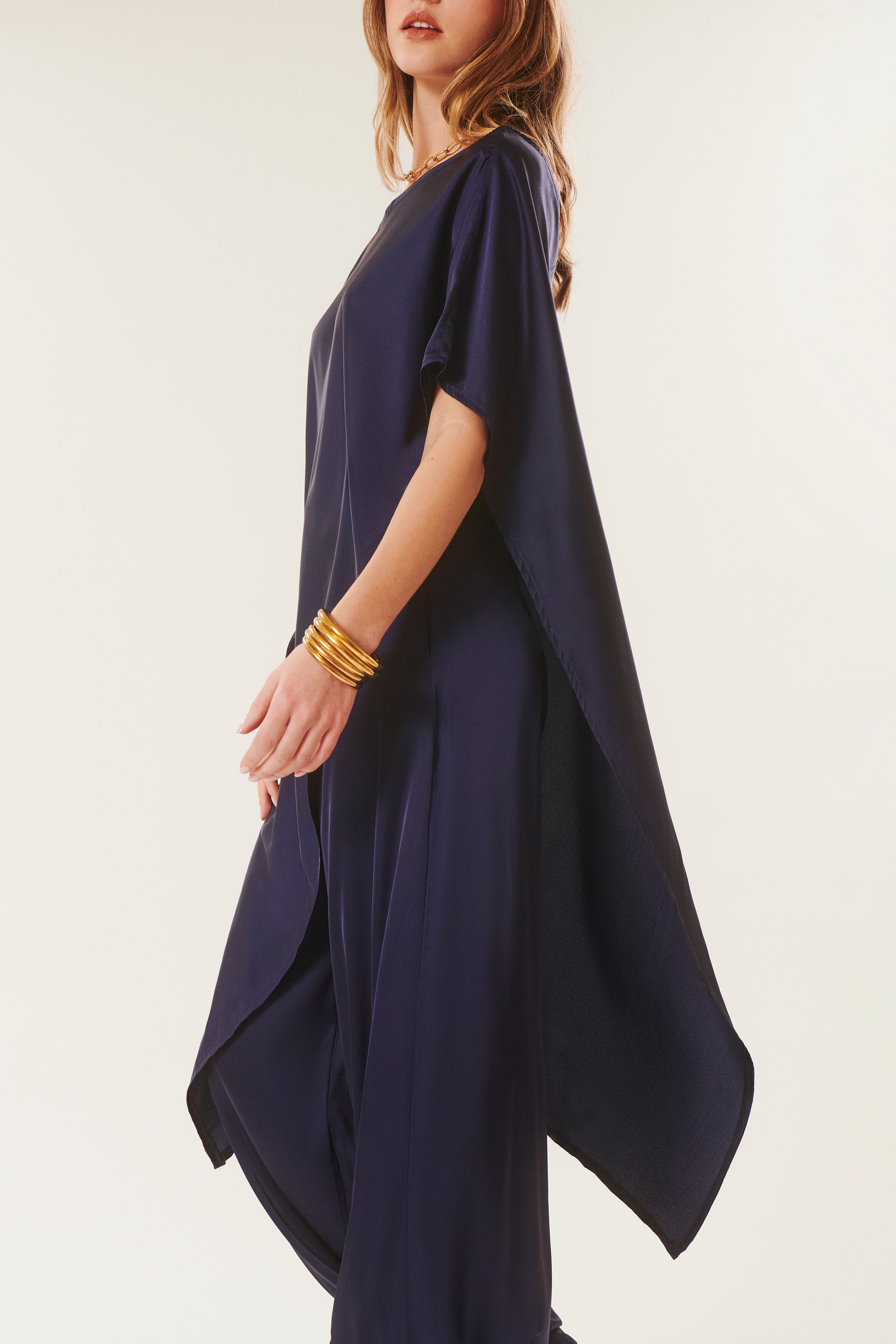 Ida | Satin cape top
