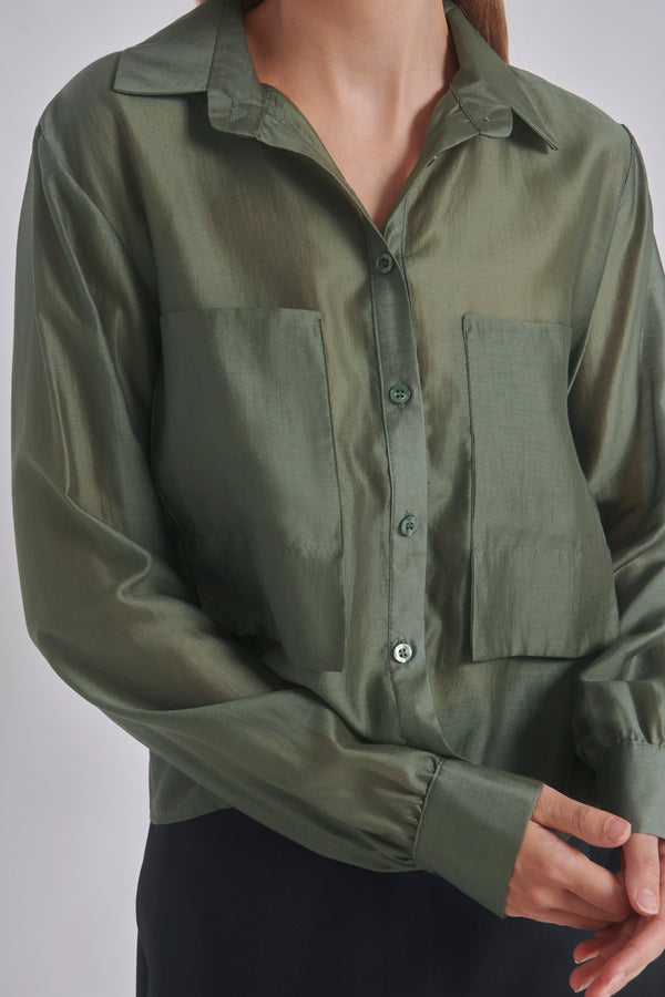 Inara | Blouse en voile satiné