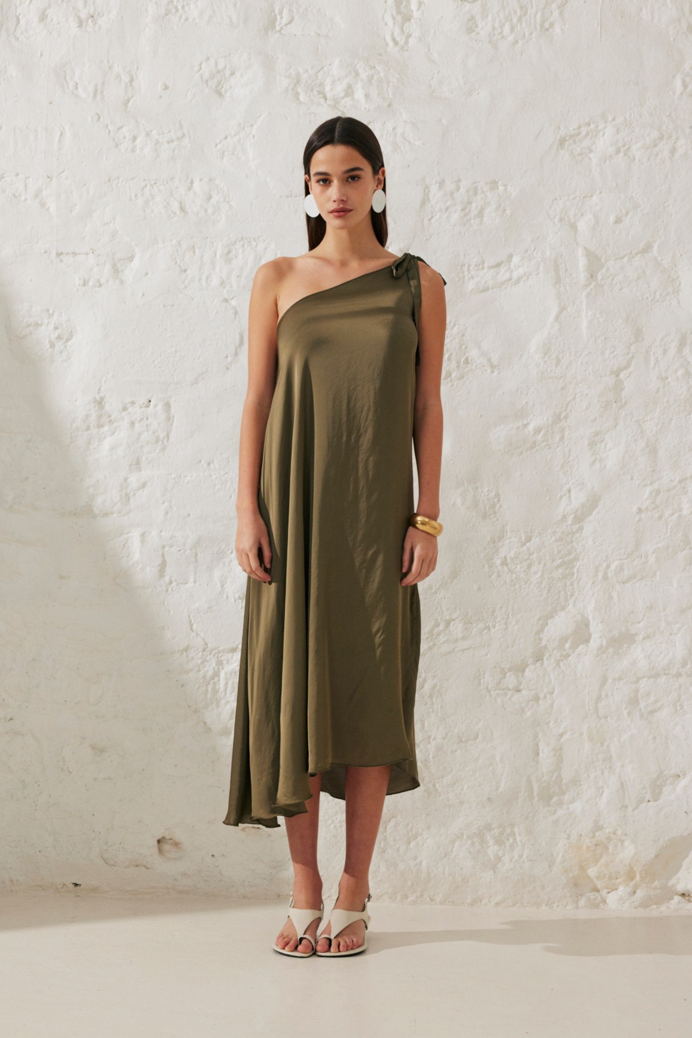 Iris | Asymmetrical satin dress