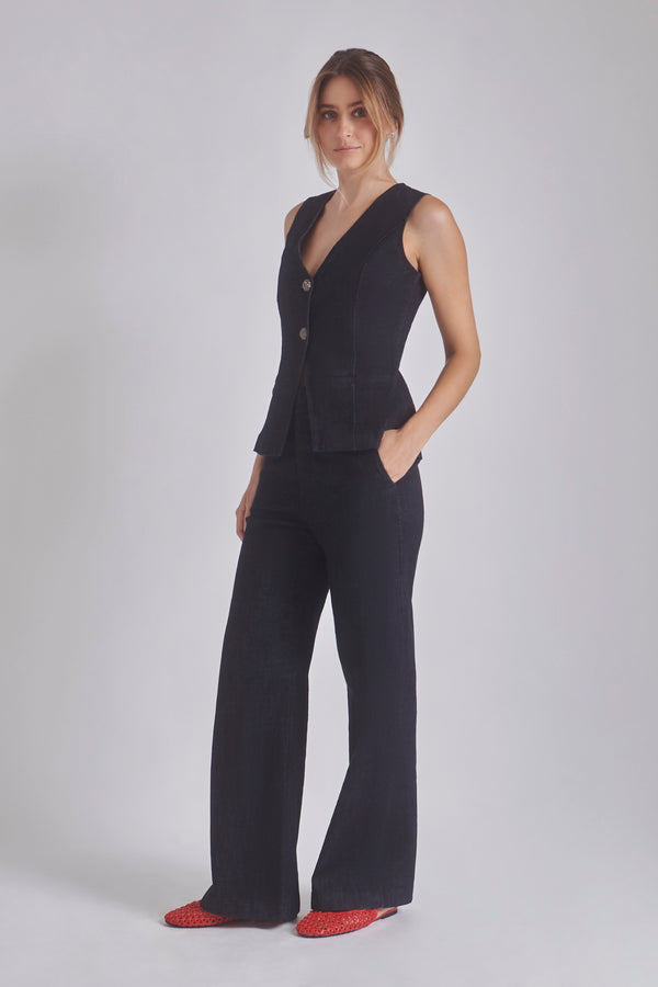 Parker | Pantalon en jean taille haute