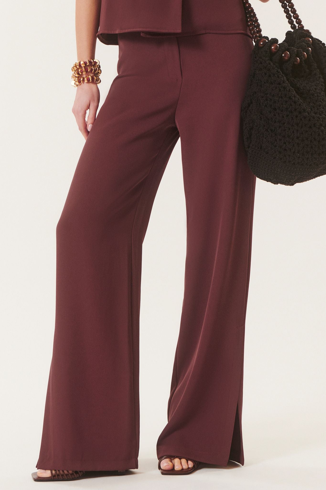 Massimo | Flowing pants with slits