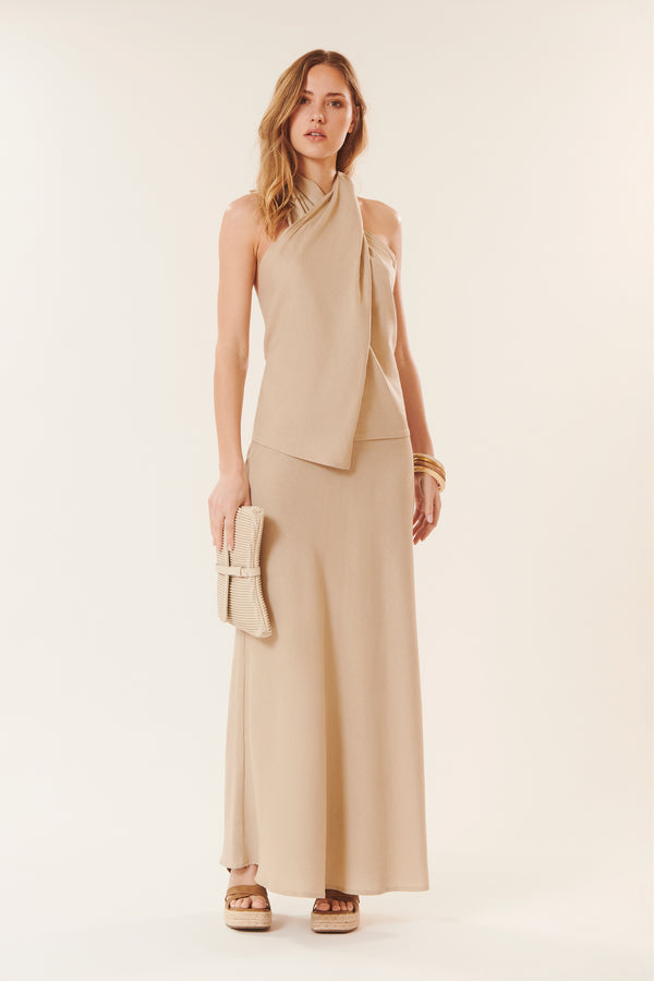 Roberta | Long linen skirt