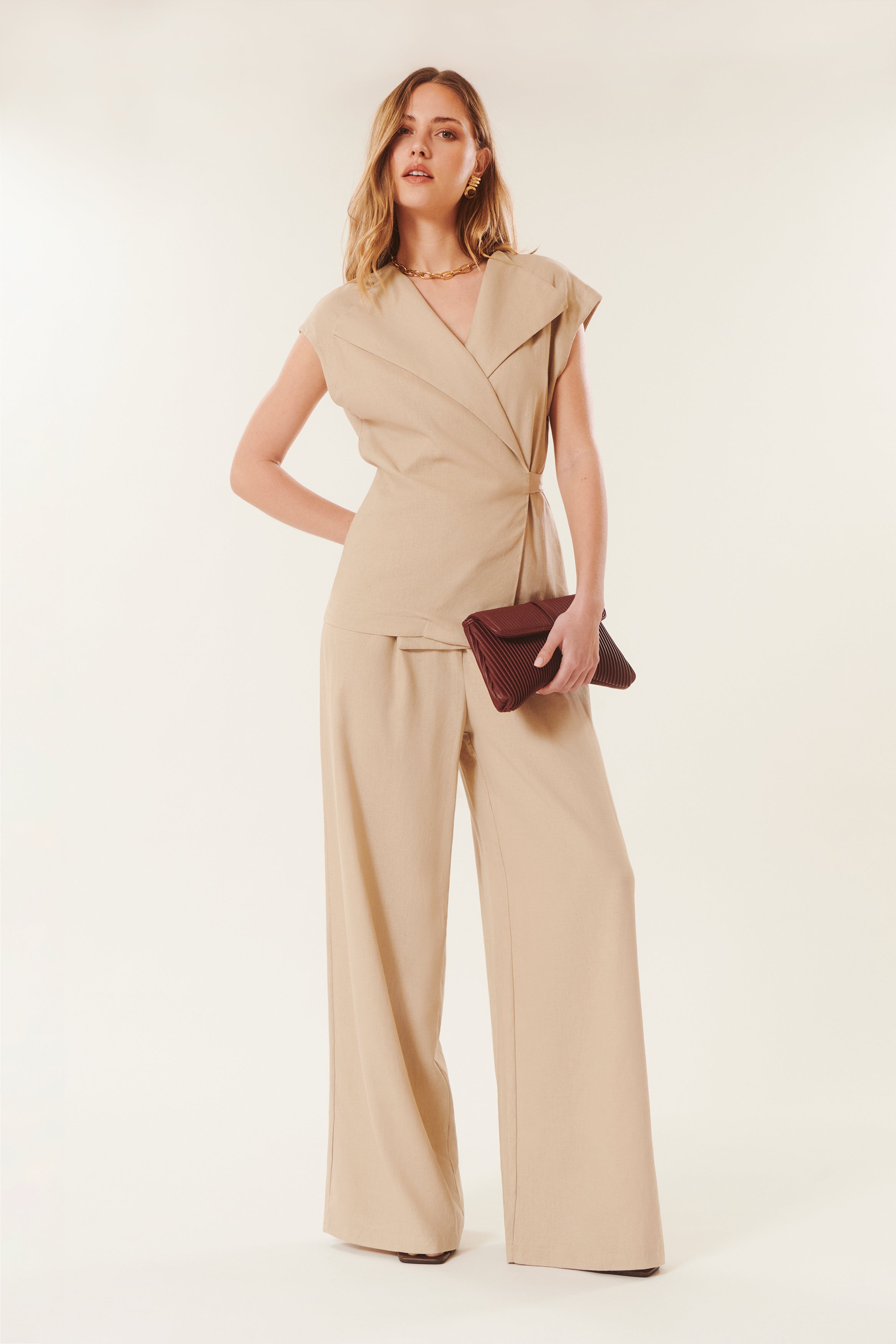Cosimo | Wide-leg linen pants
