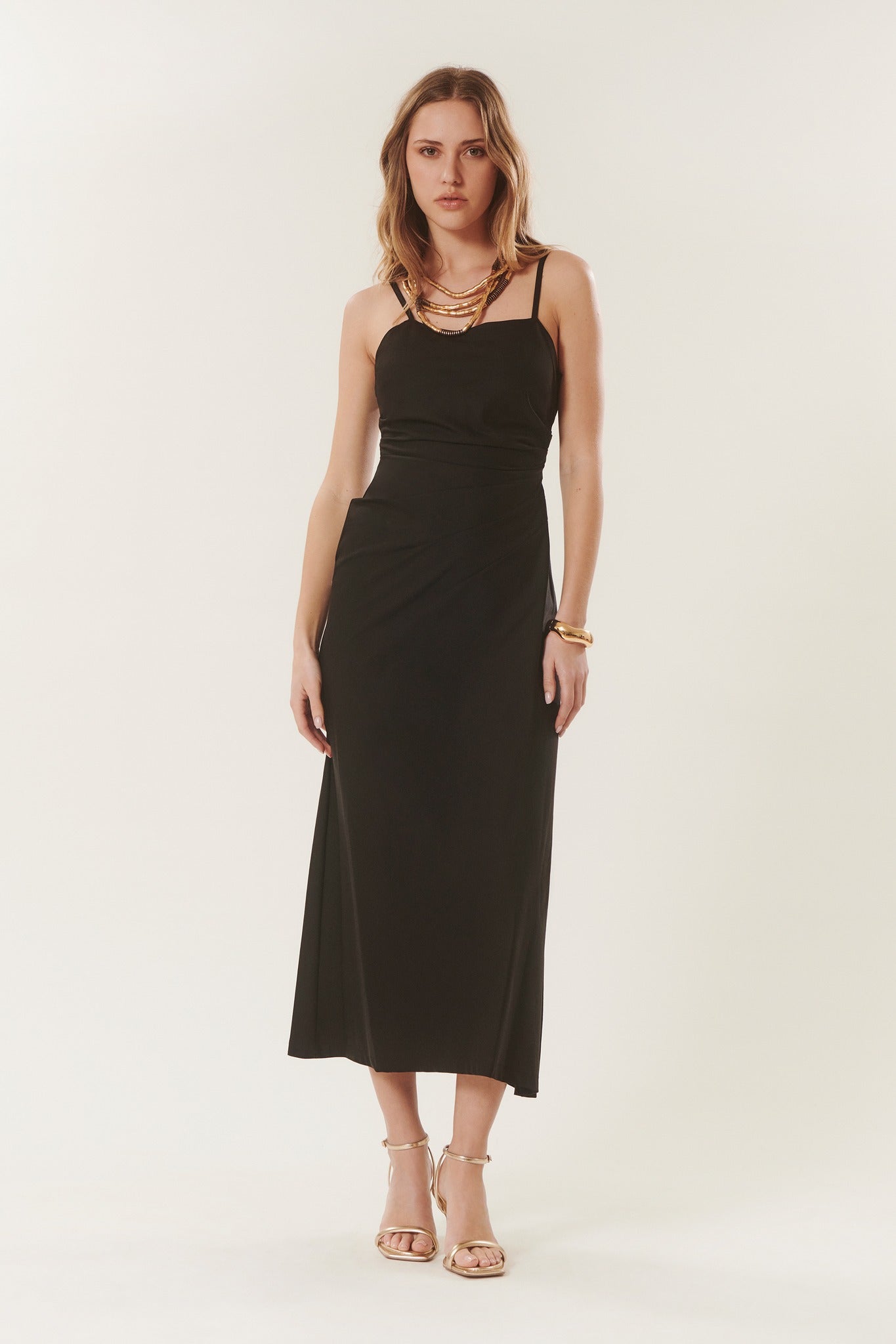 Vanessa | Robe midi à bretelles