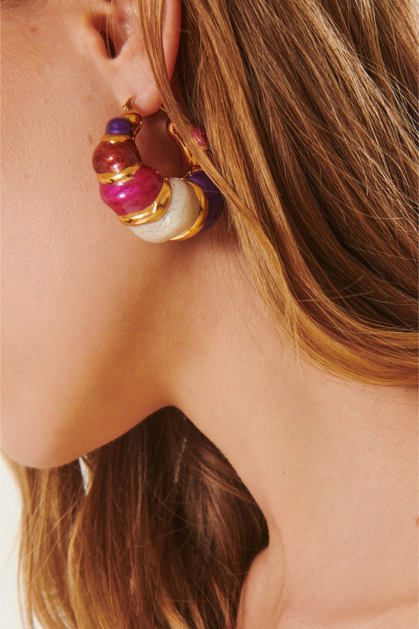 Esmée | Boucles créoles colorées