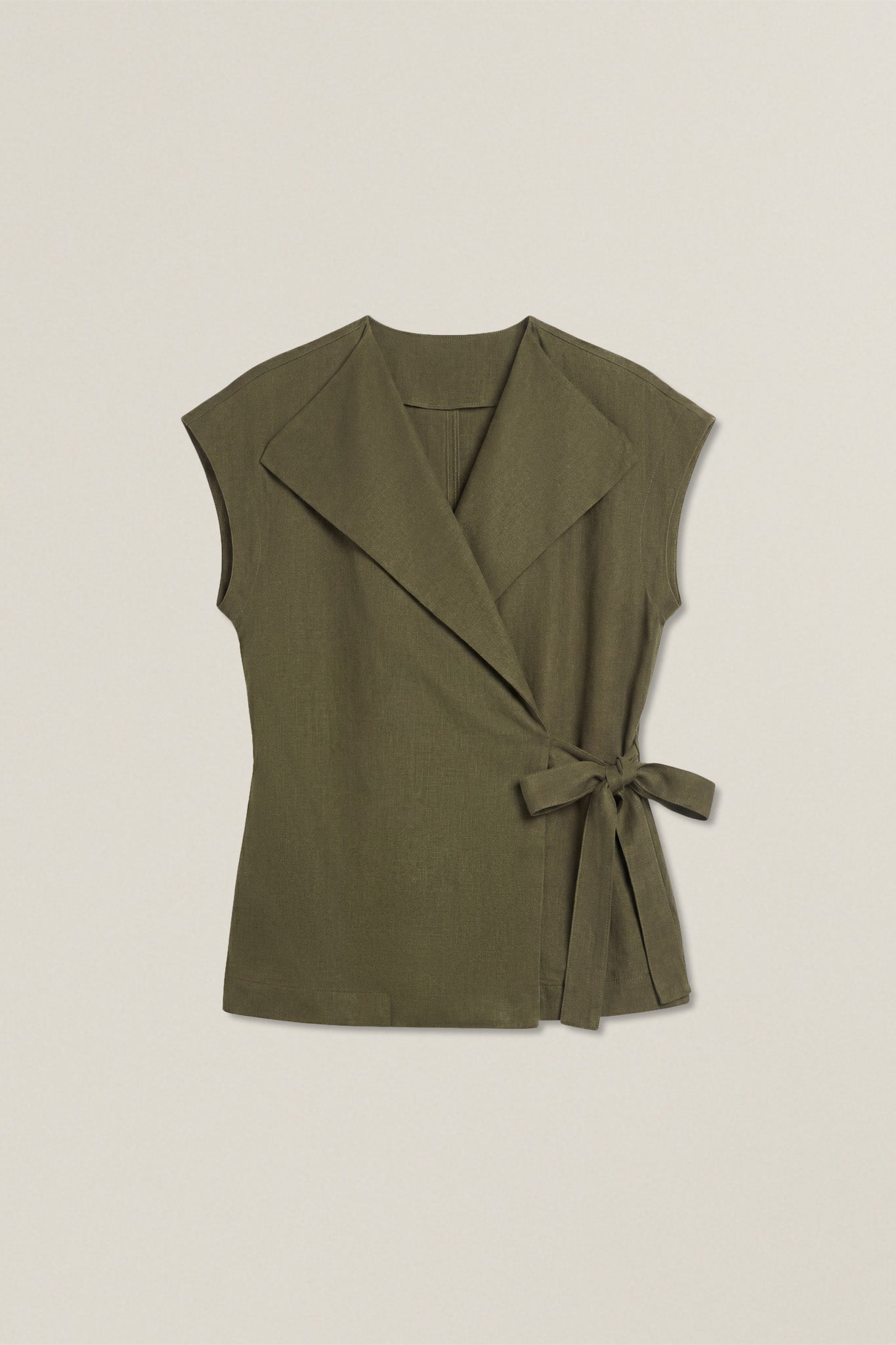 Rapallo | Top incrociato in lino