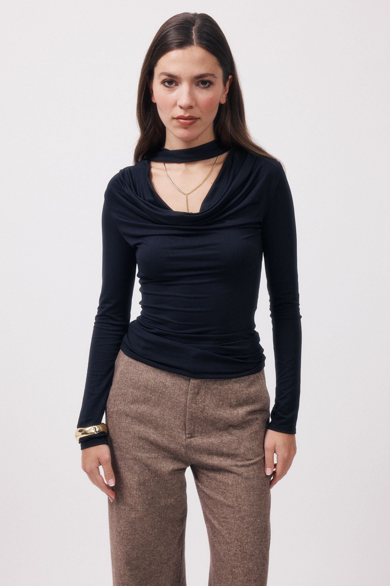 Albert | Drape collar top