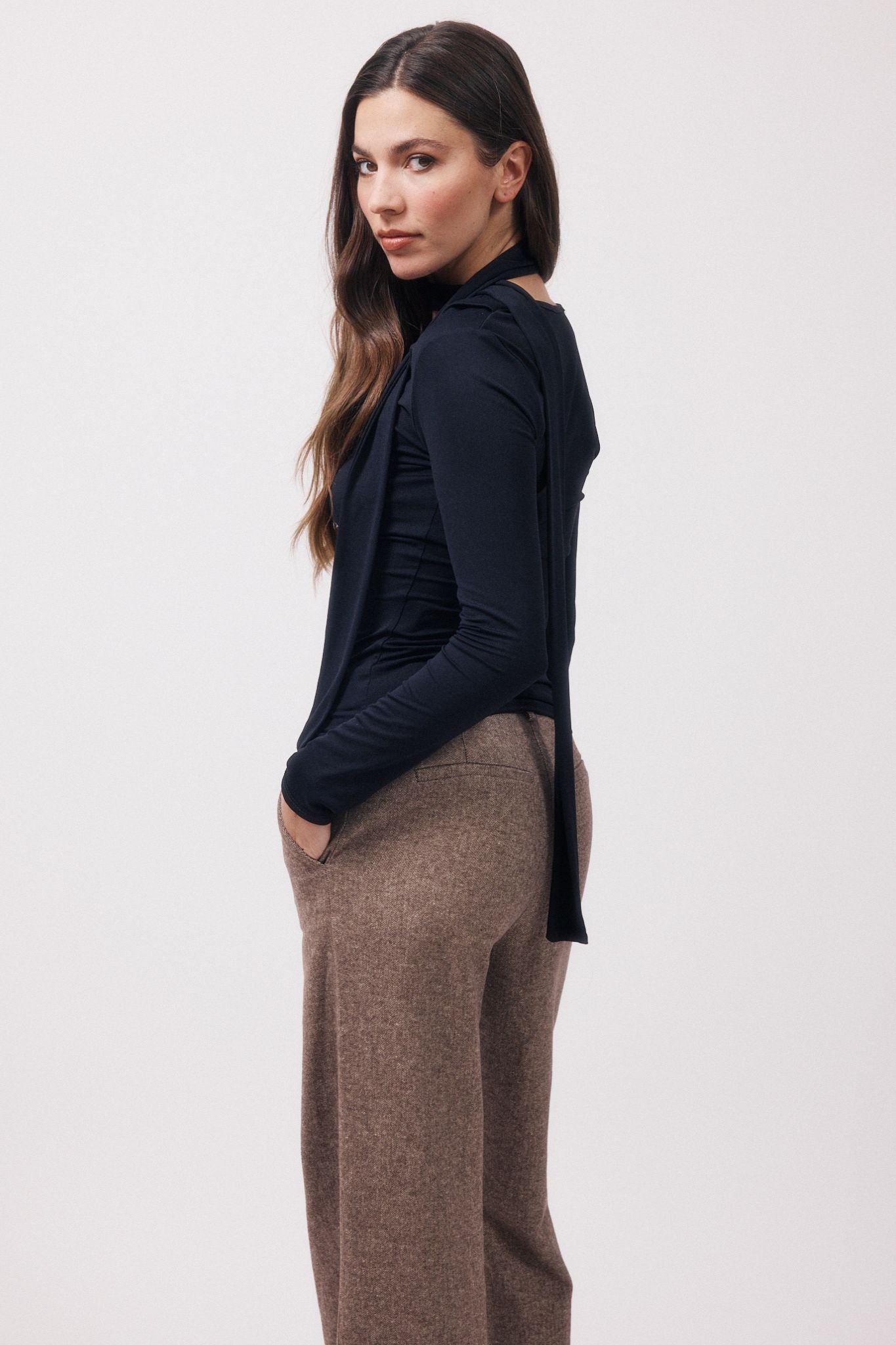 Albert | Drape collar top