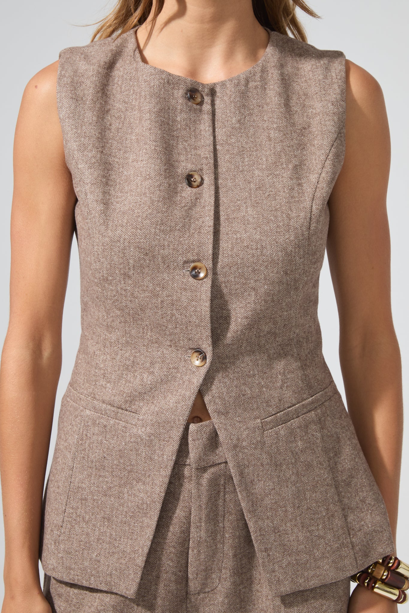 Antonin | Sleeveless buttoned cardigan