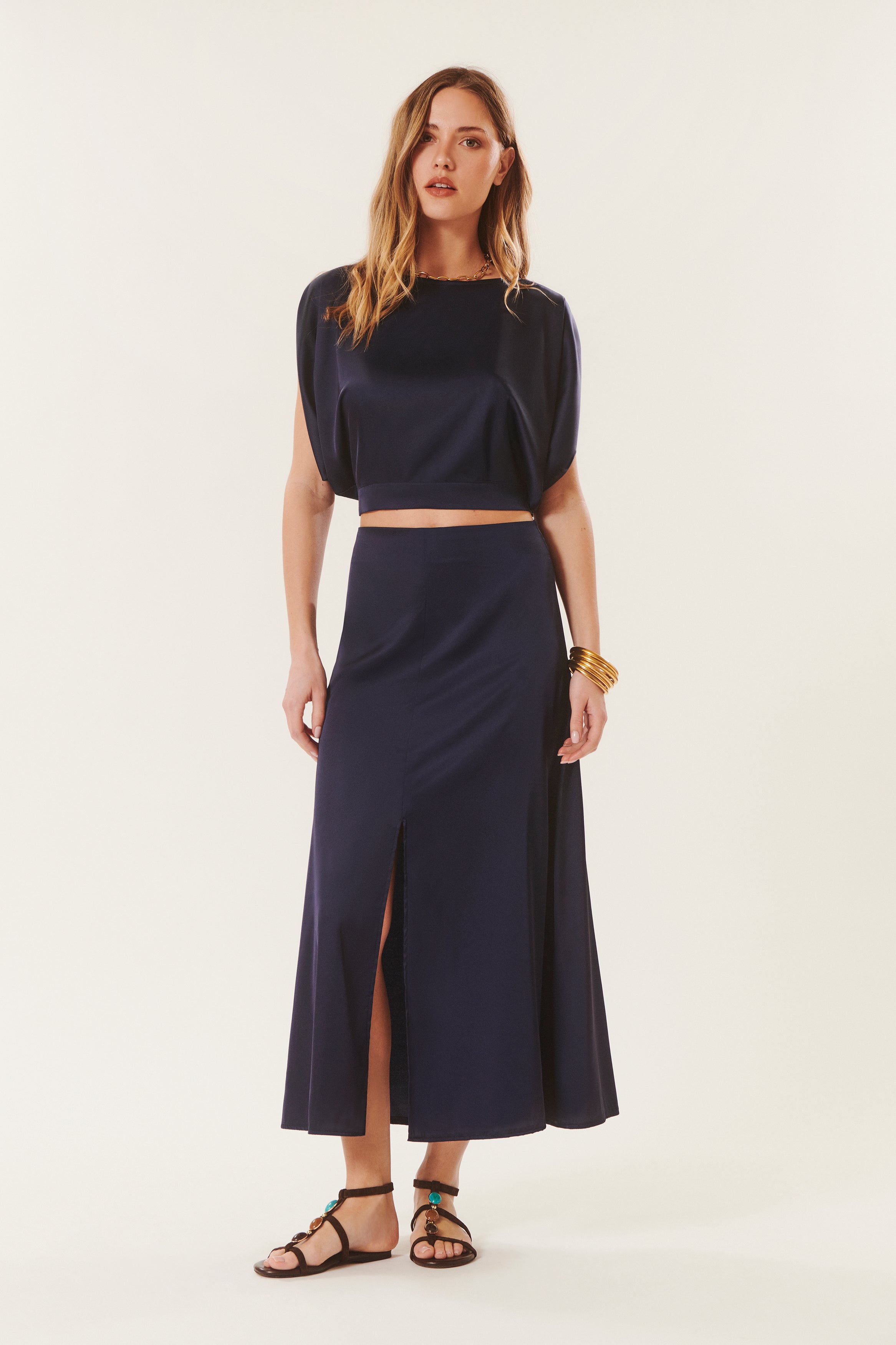 Balto | Top satinato da annodare