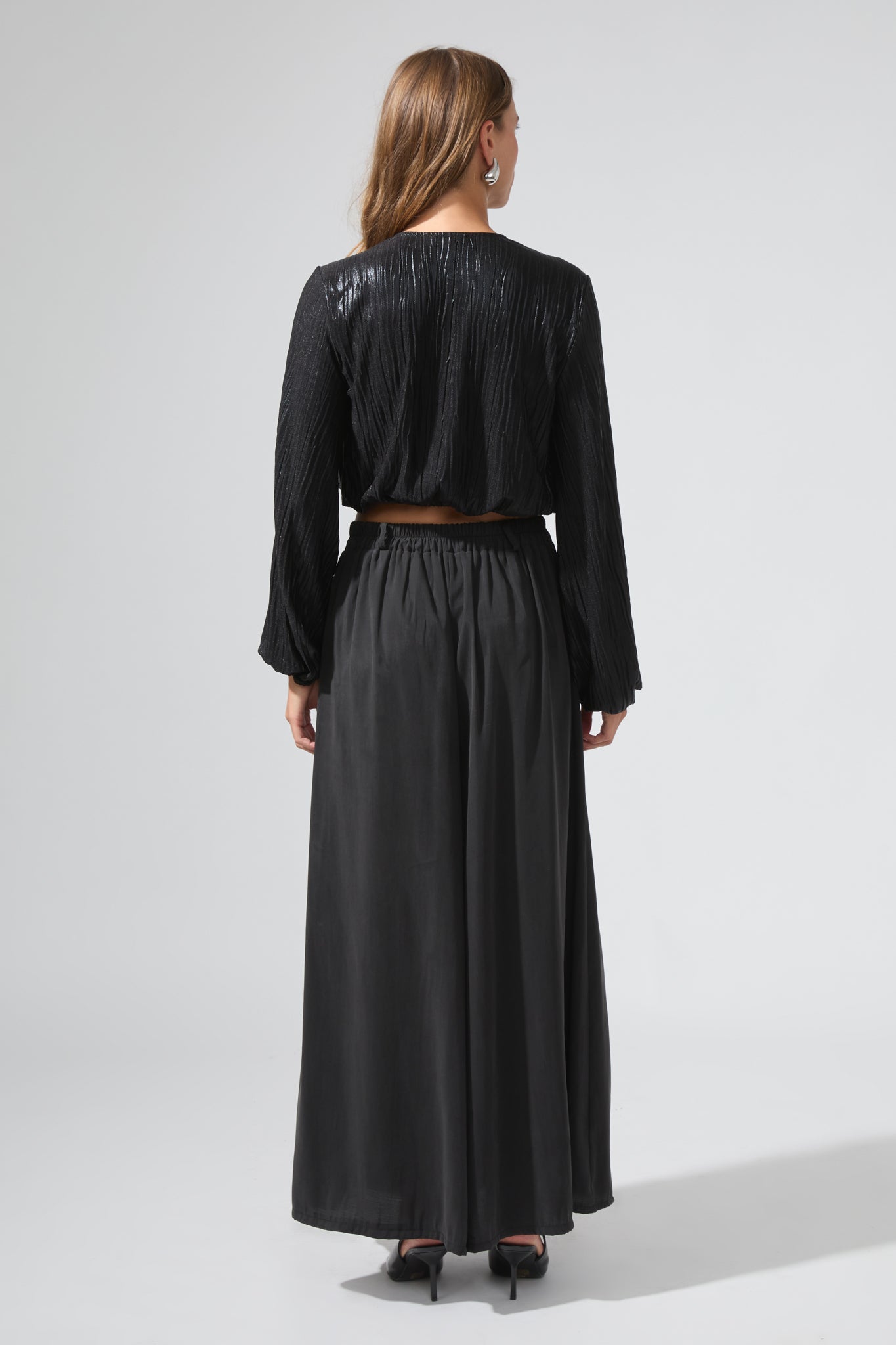 Barbara | Crop top in lamé