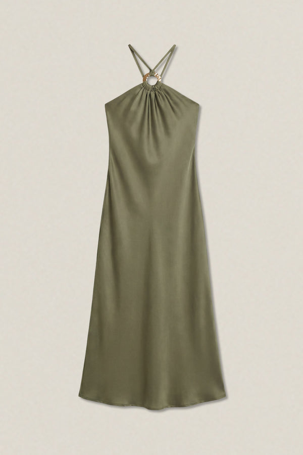 Caroline | Robe longue satinée