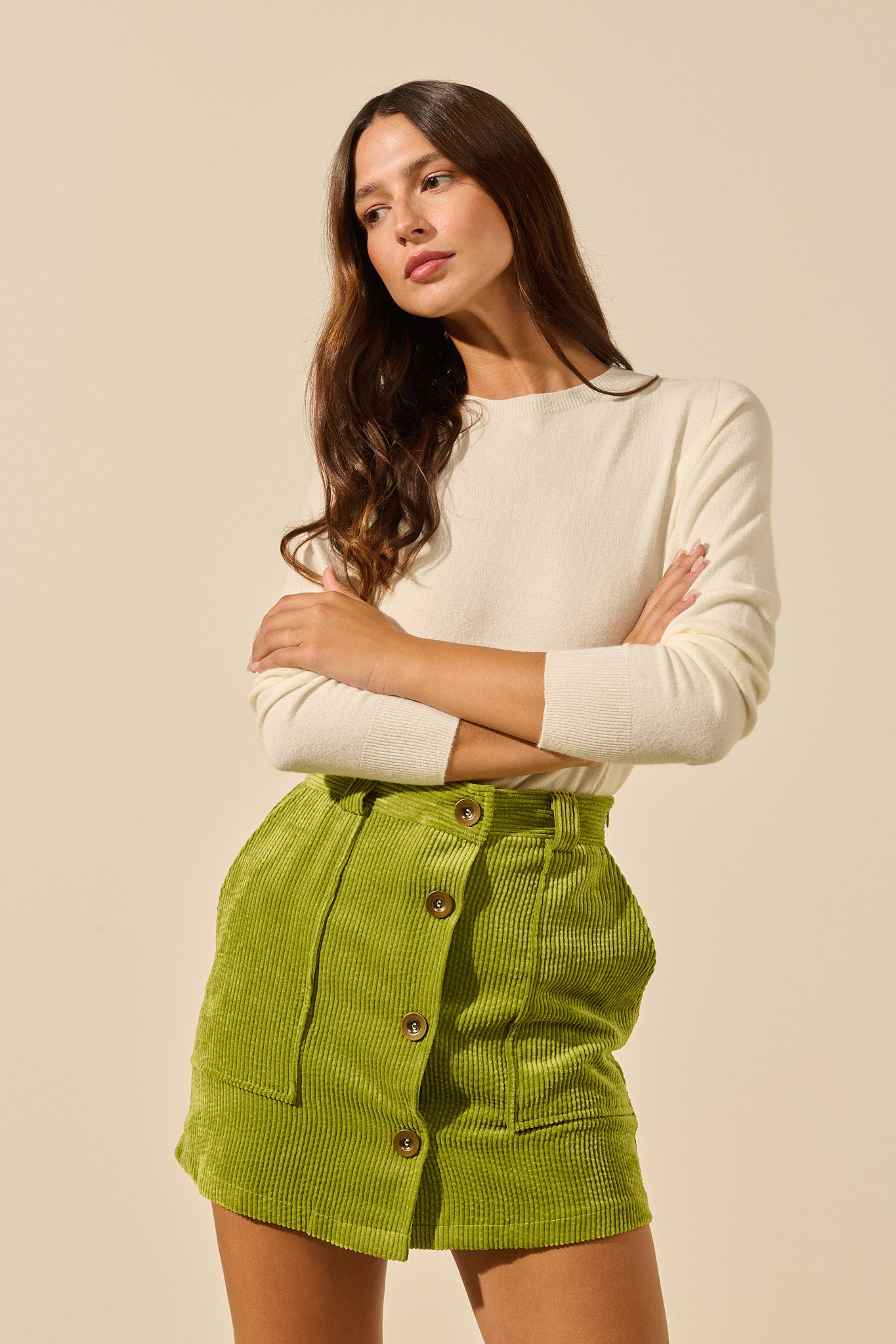 Daffy | Jupe courte à boutons