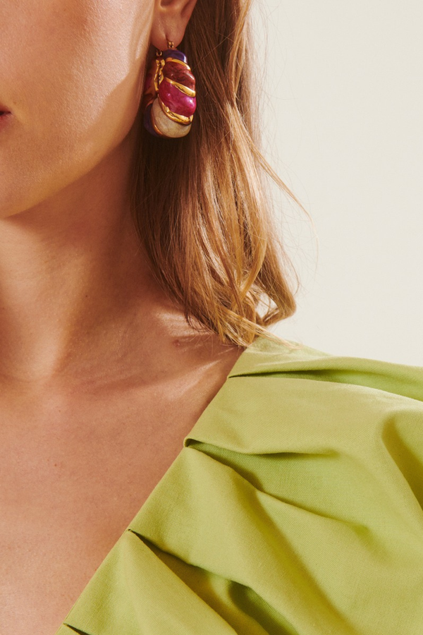 Esmée | Boucles créoles colorées