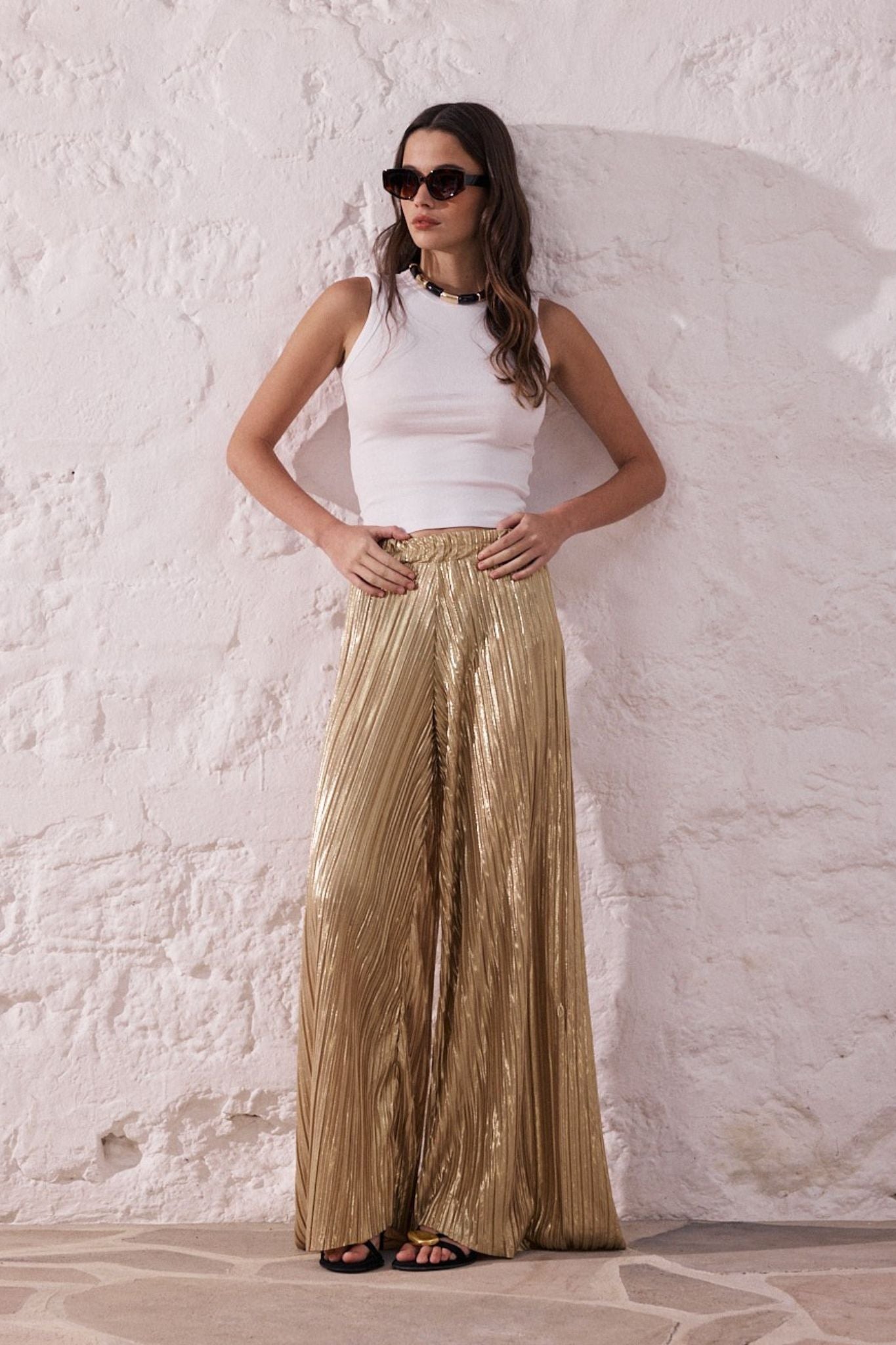 Félix | Fluid lamé pants