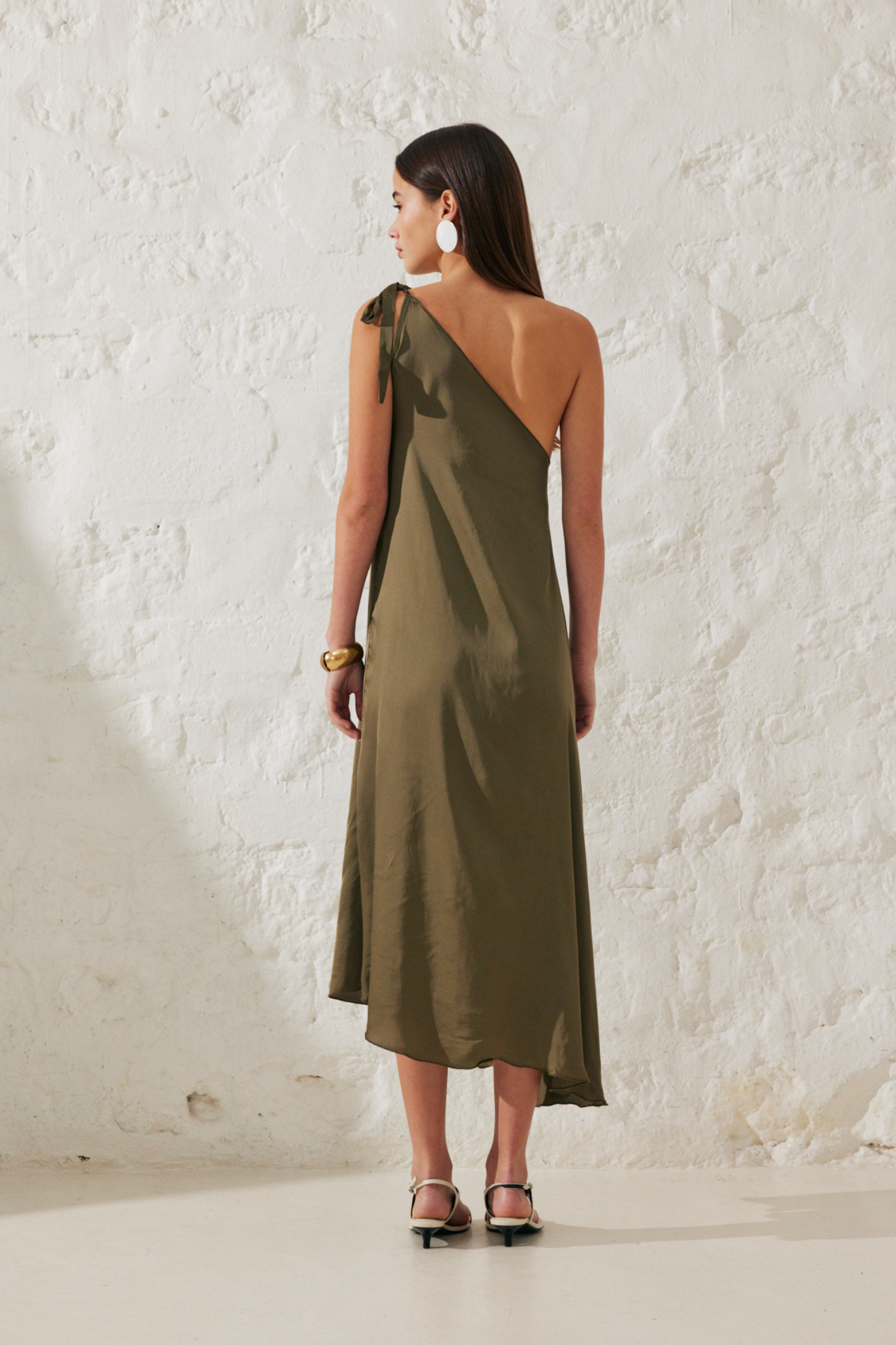 Iris | Asymmetrical satin dress
