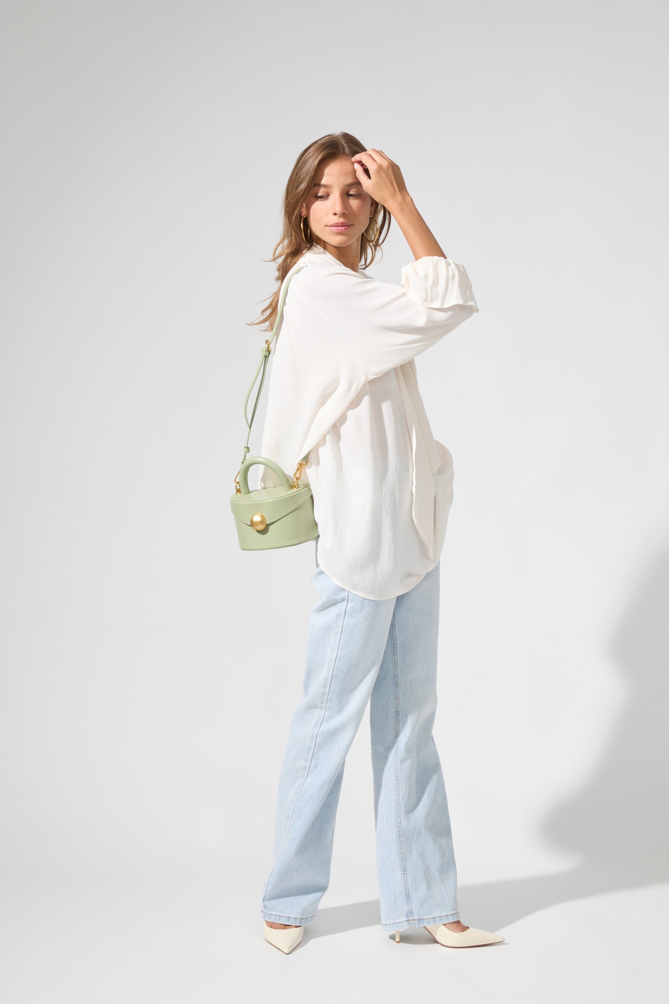 Nieva | Fluid lavallière shirt