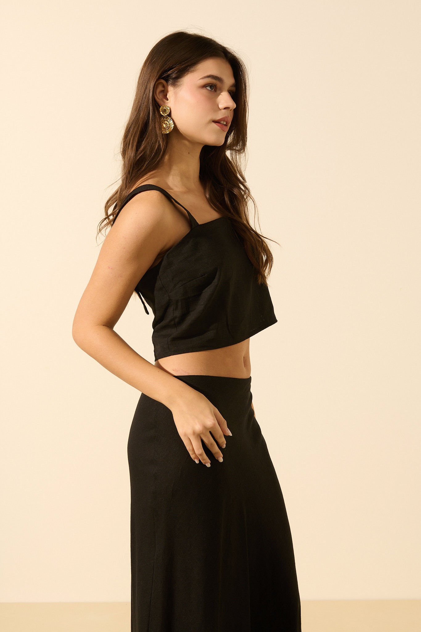 Pio | Crop top con bottoni