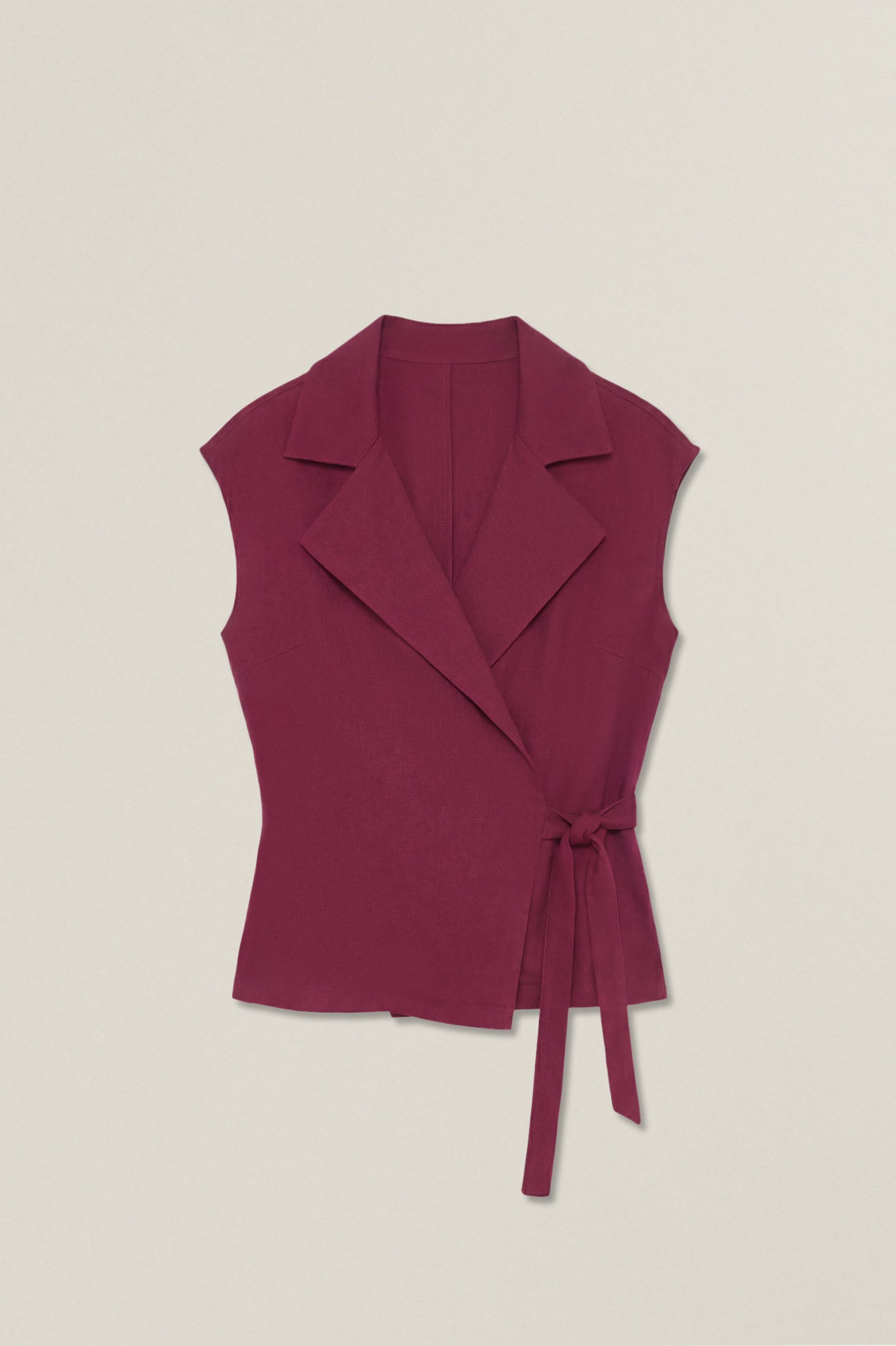 Rapallo | Top incrociato in lino