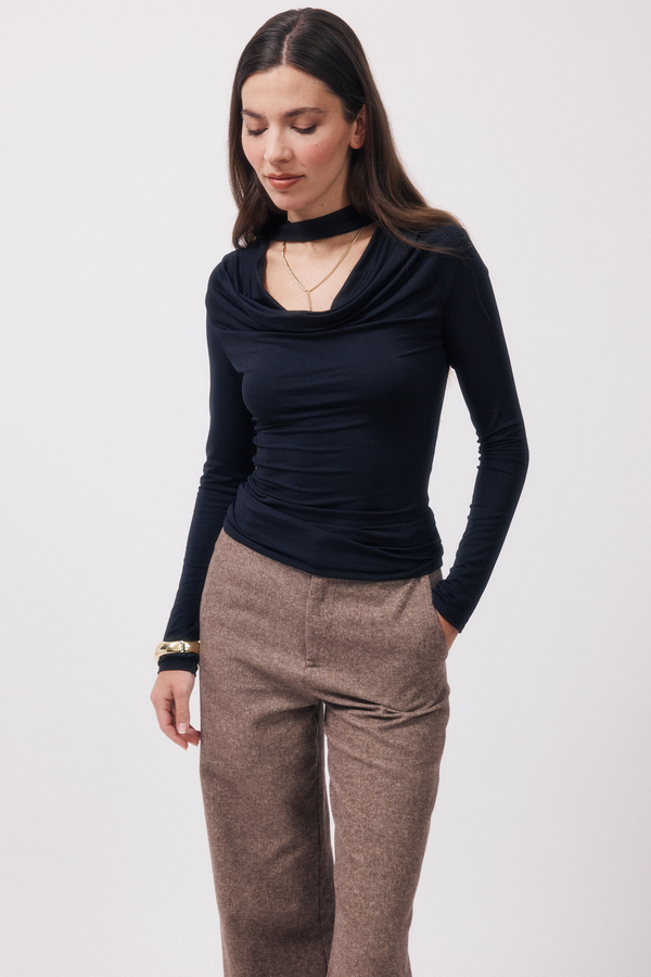 Albert | Drape collar top