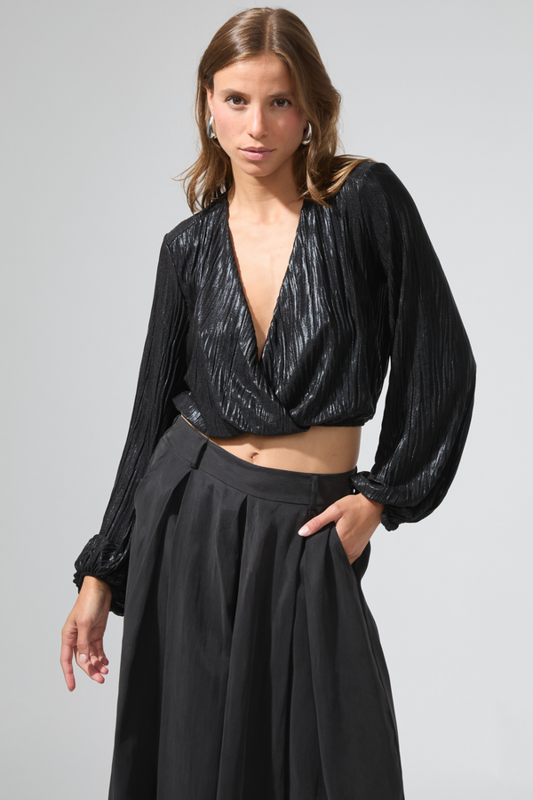 Barbara | Lamé short top