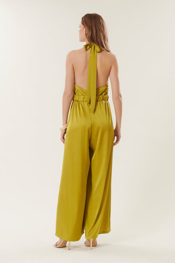 Belinda | Tuta con schiena scoperta in raso