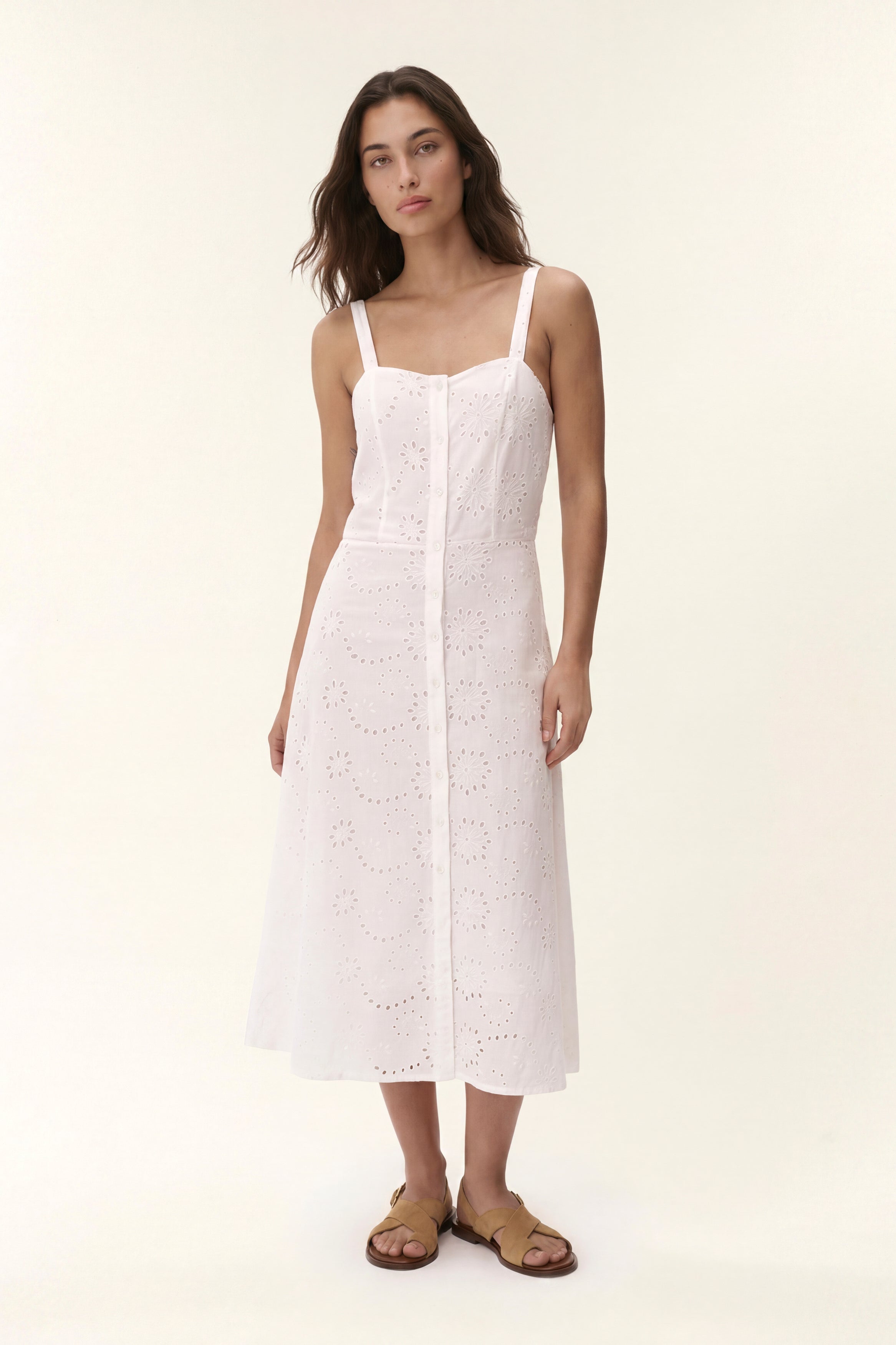 Cameron | Abito midi in macramè