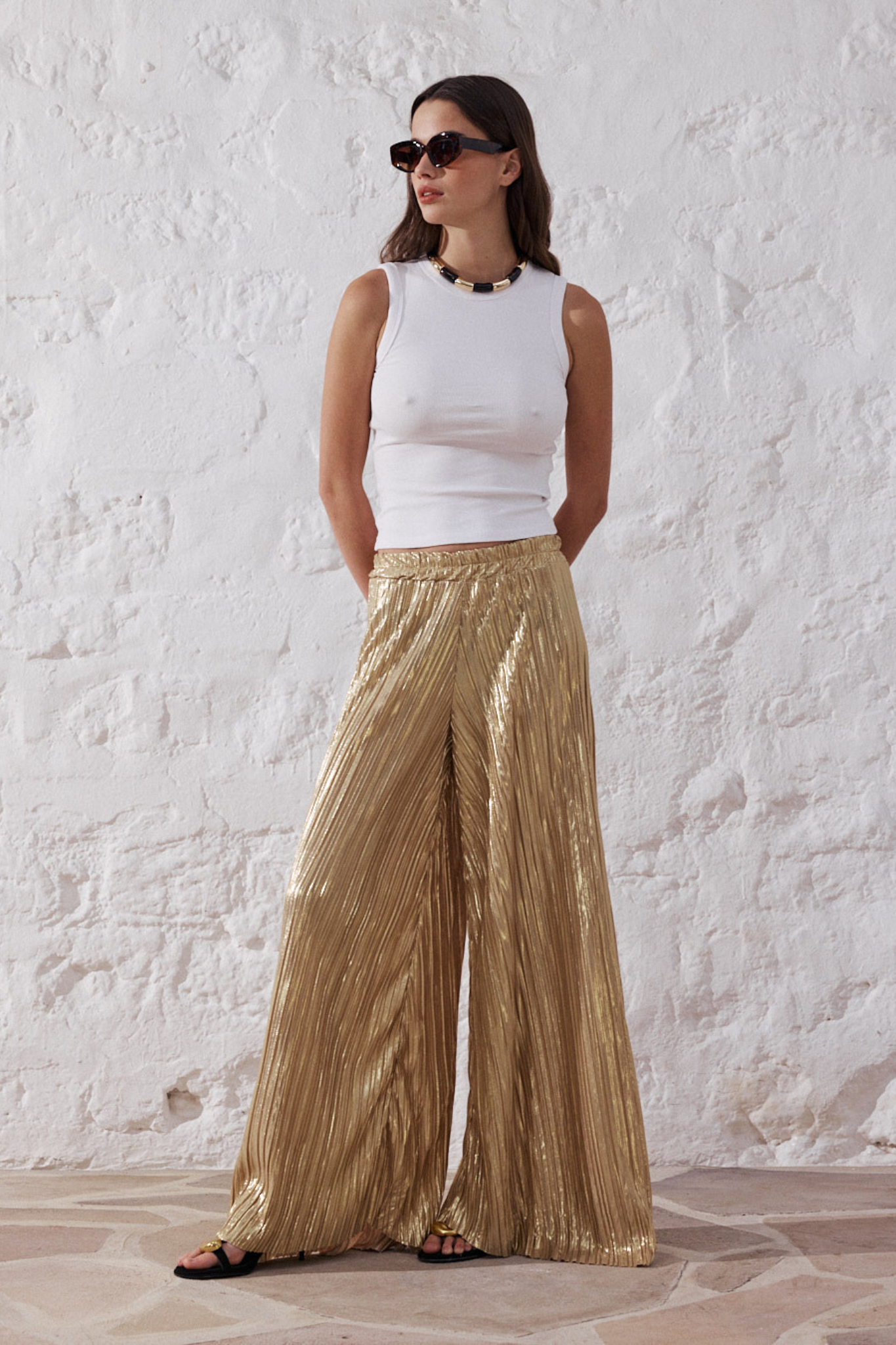 Félix | Fluid lamé pants