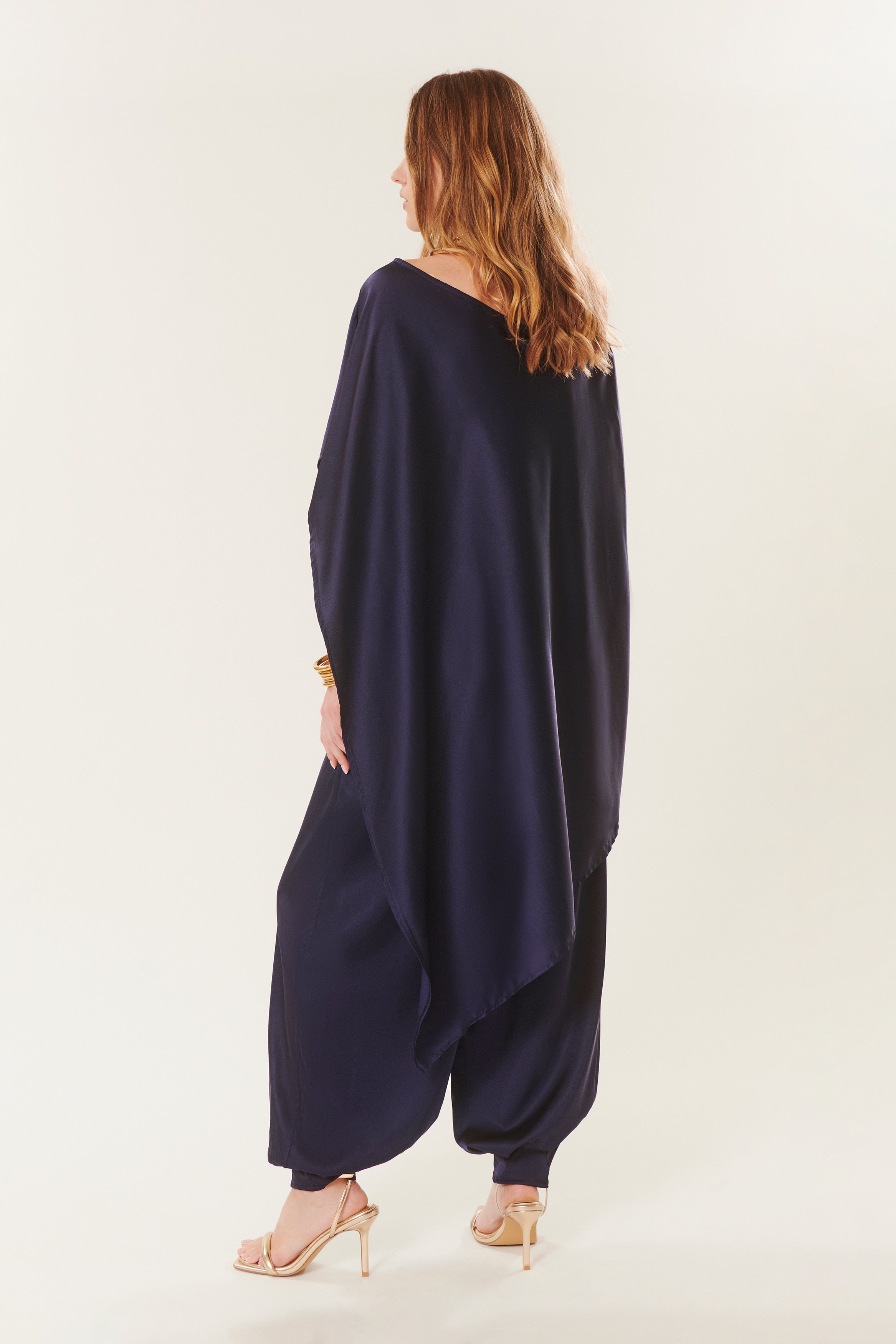 Ida | Satin cape top