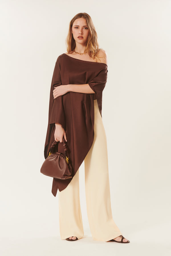 Ida | Top cape satiné