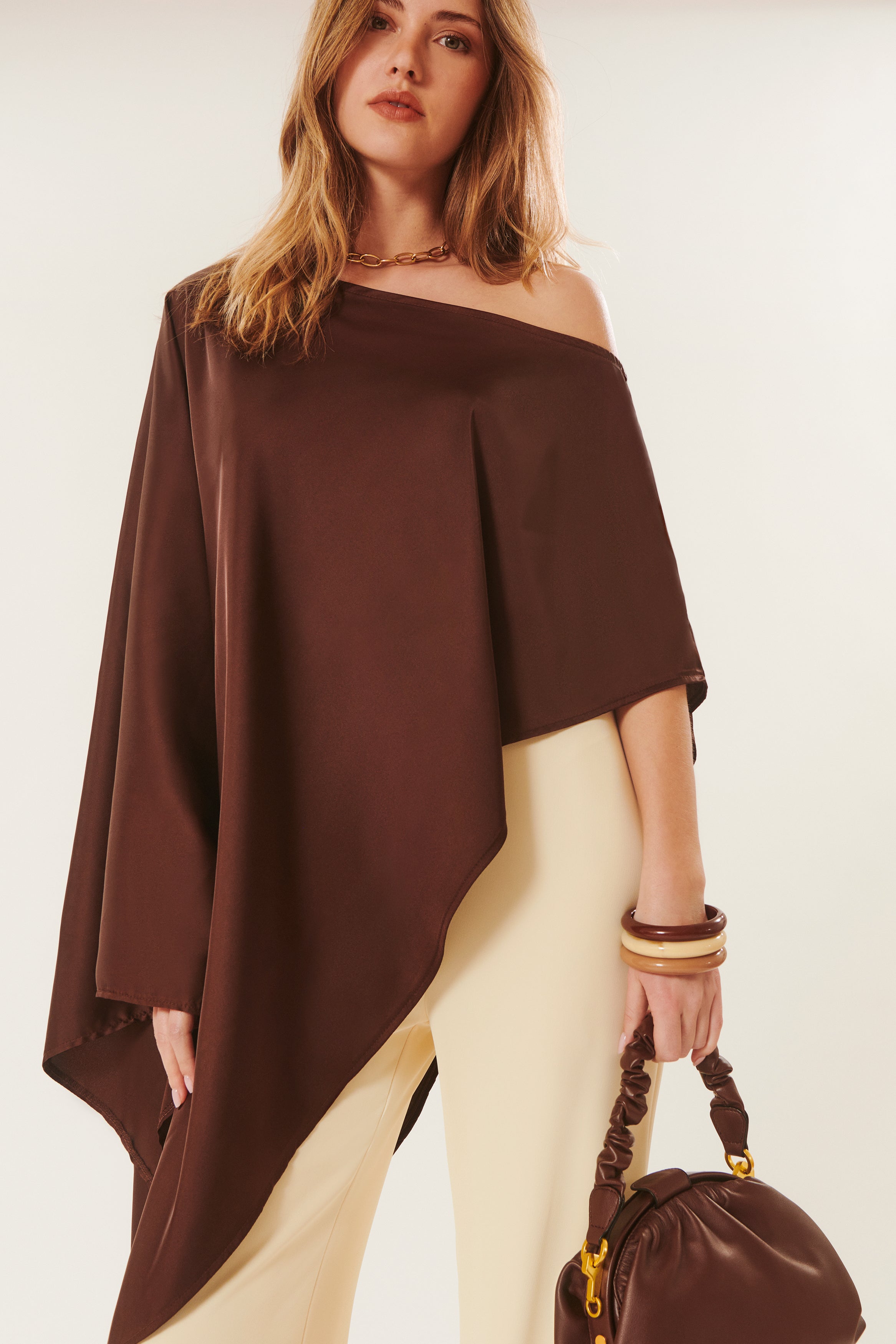 Ida | Top mantella satinato