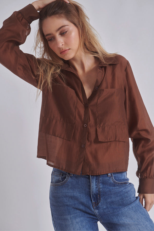 Inara | Blouse en voile satiné