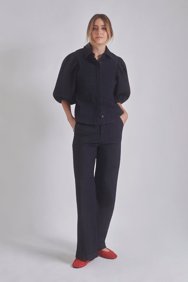 Parker | Pantalon en jean taille haute