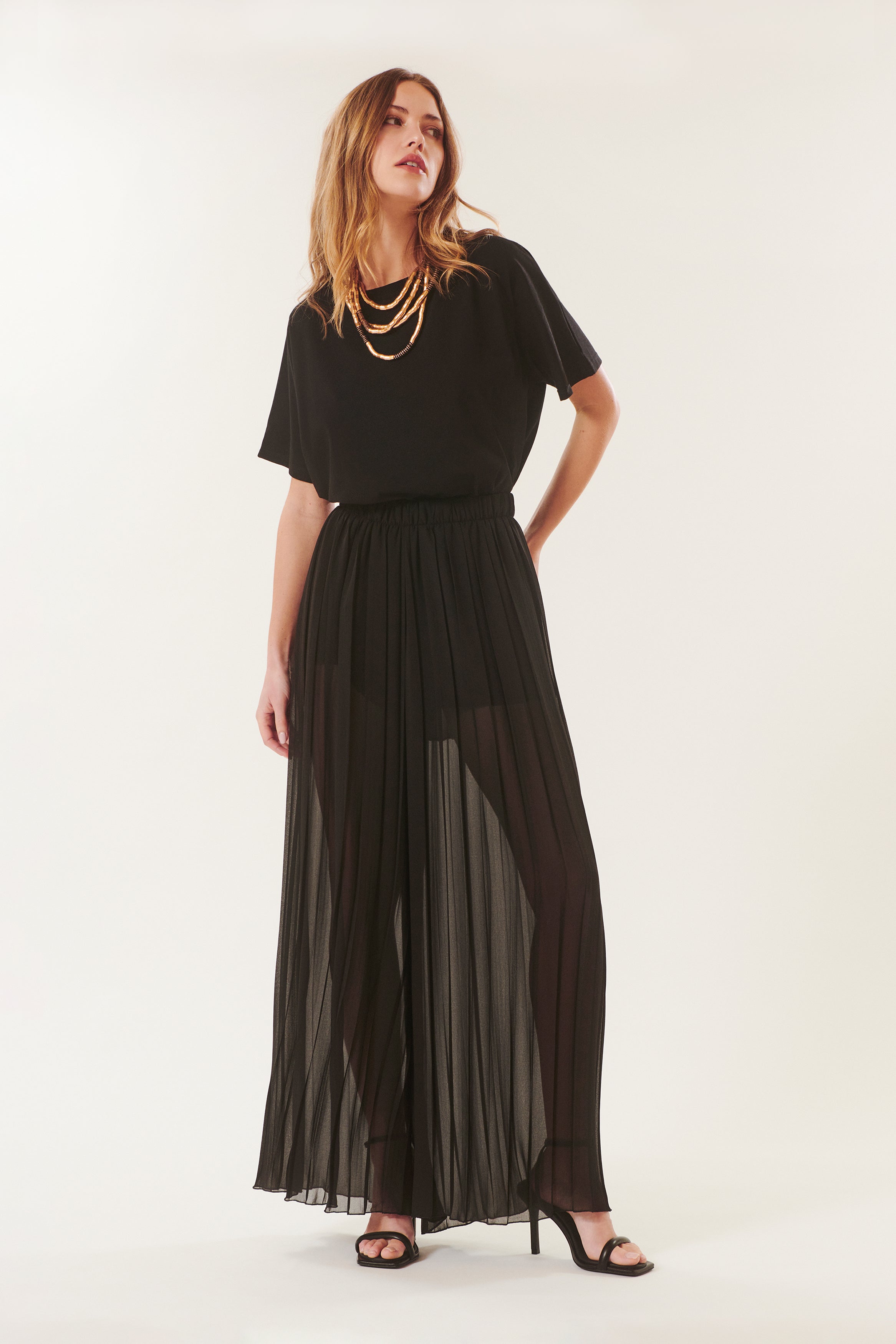 Hugh | Pantaloni larghi con pieghe